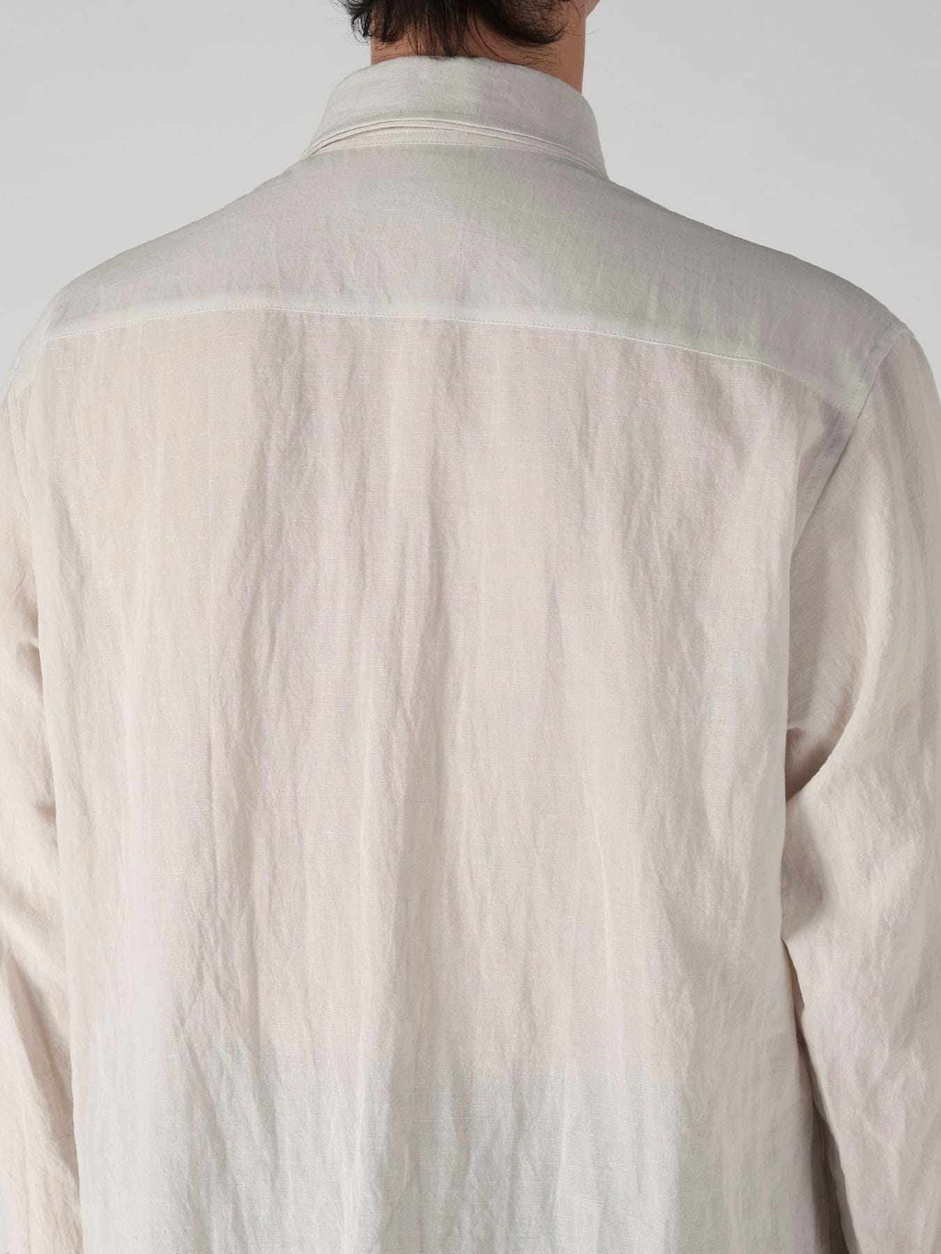 COTTON LINEN CLOTH DOUBLE COLLAR SHIRT
