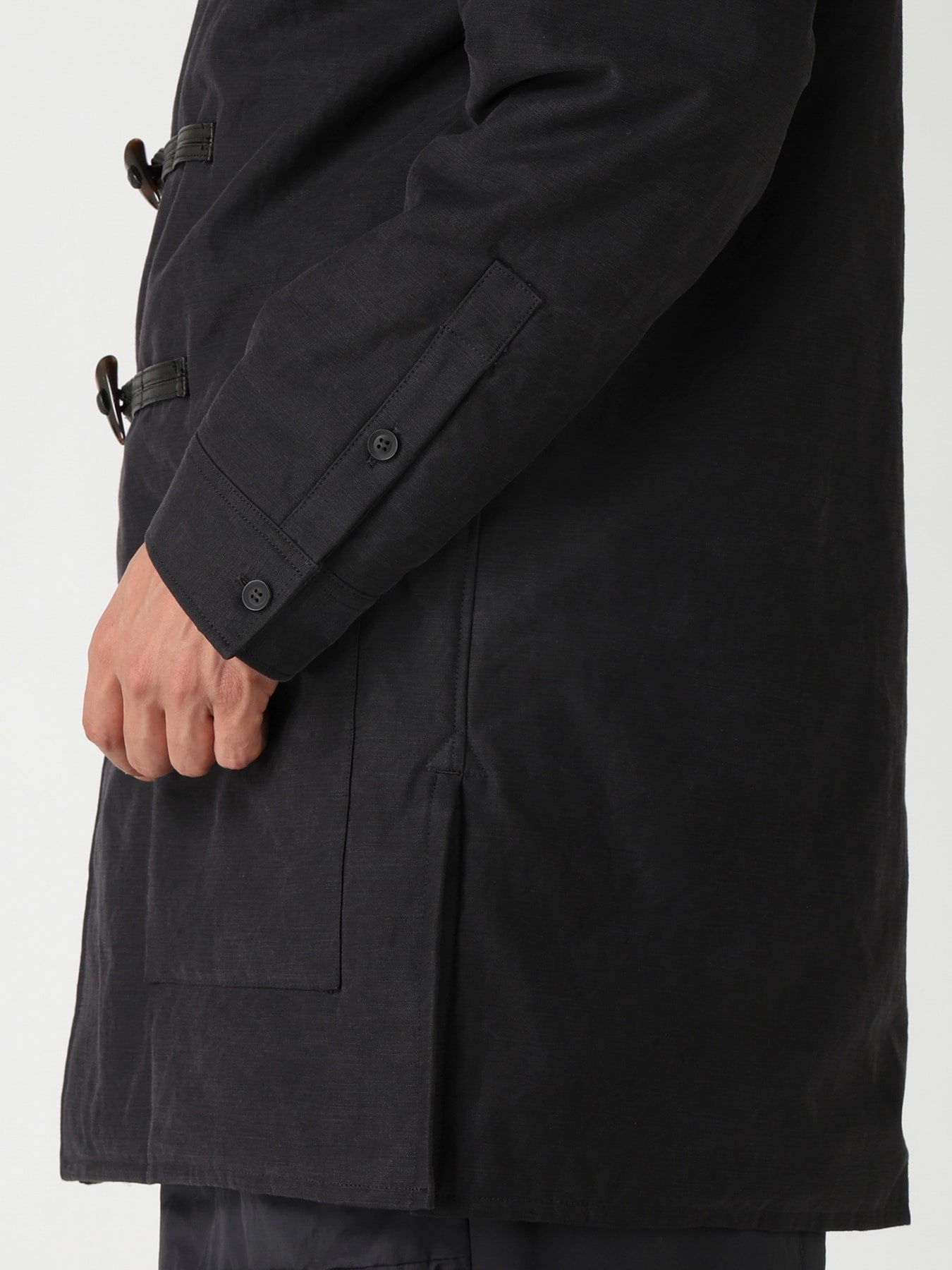 COTTON BACK SATIN PEELING PADDED TOGGLE BUTTON COAT