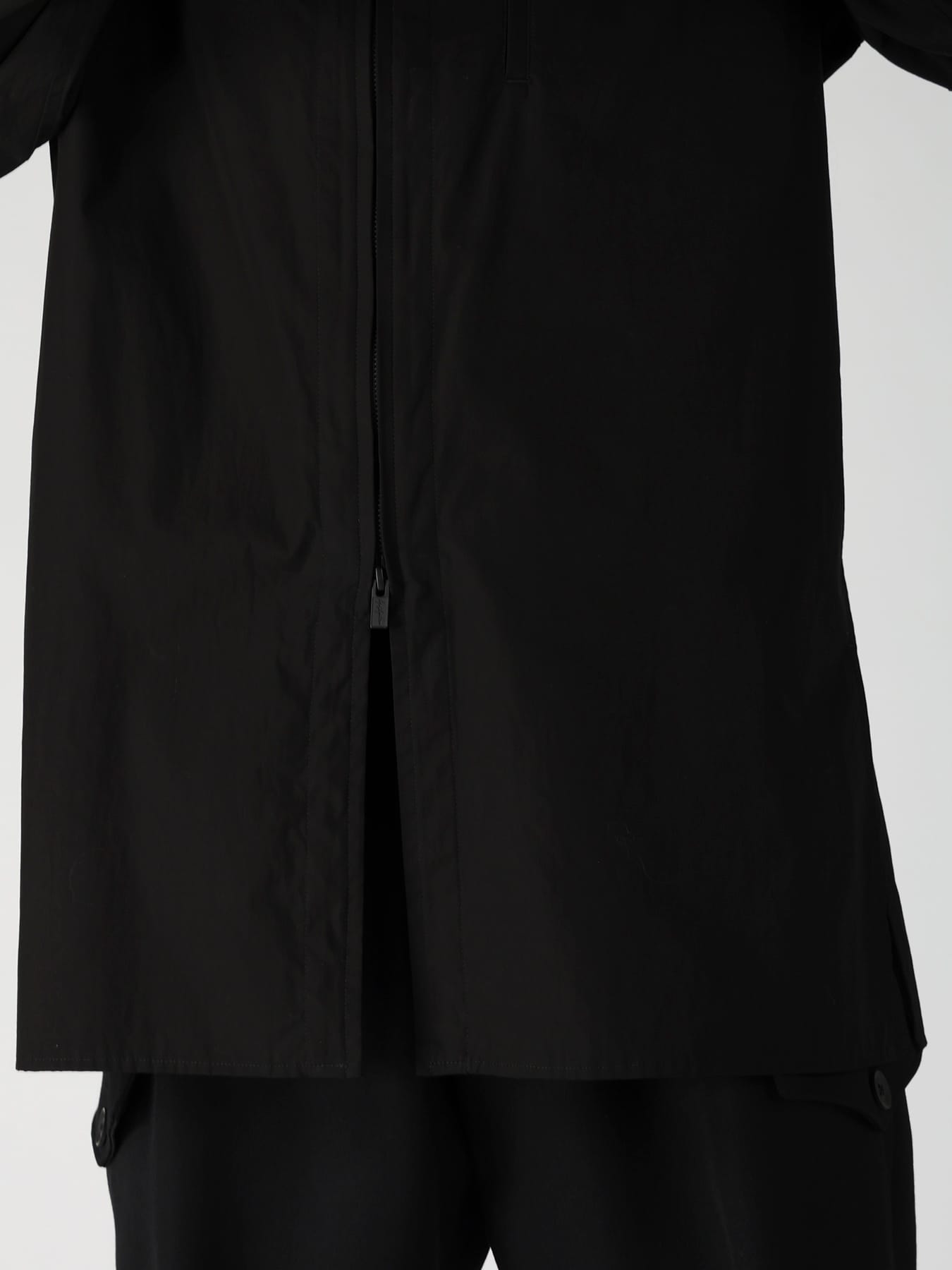 COTTON BROAD FRONT ZIP BROAD BLOUSE