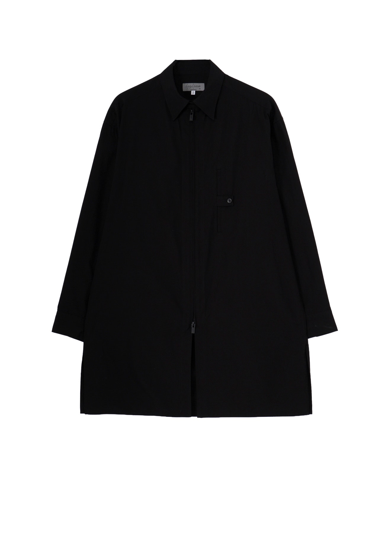 COTTON BROAD FRONT ZIP BROAD BLOUSE