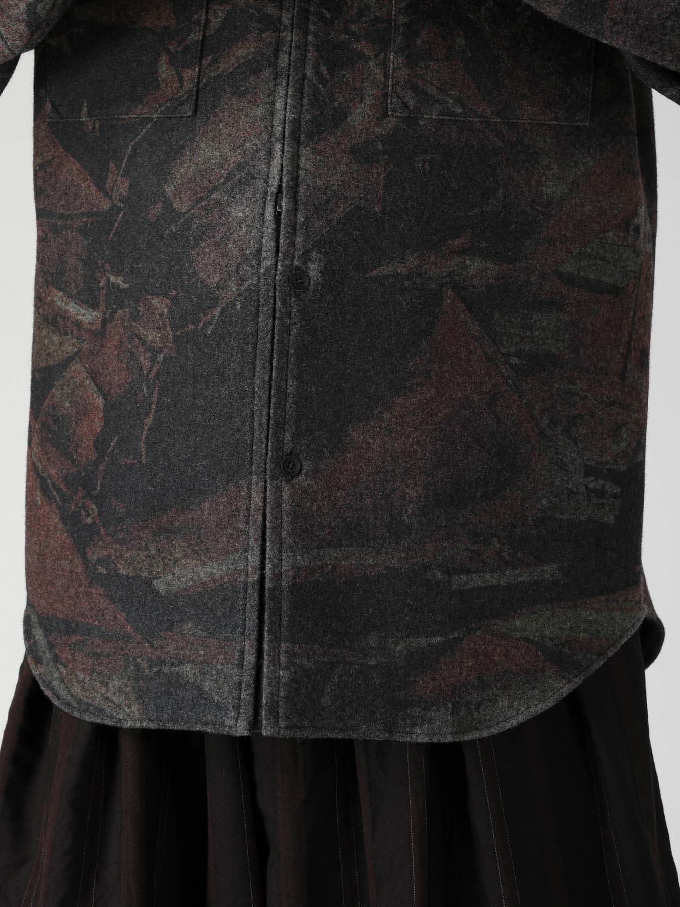 MELTON RUST ZIP SHIRT