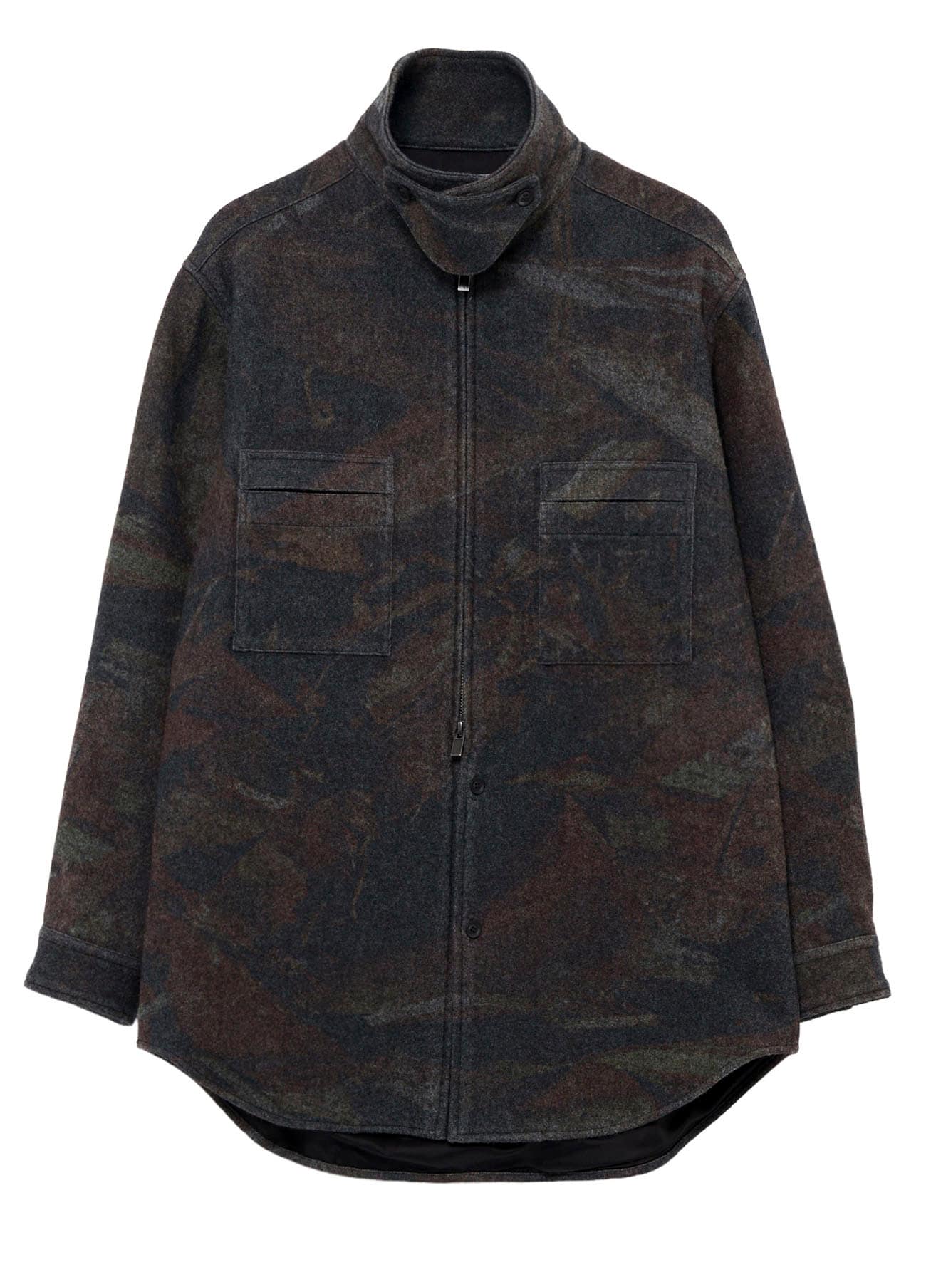 MELTON RUST ZIP SHIRT