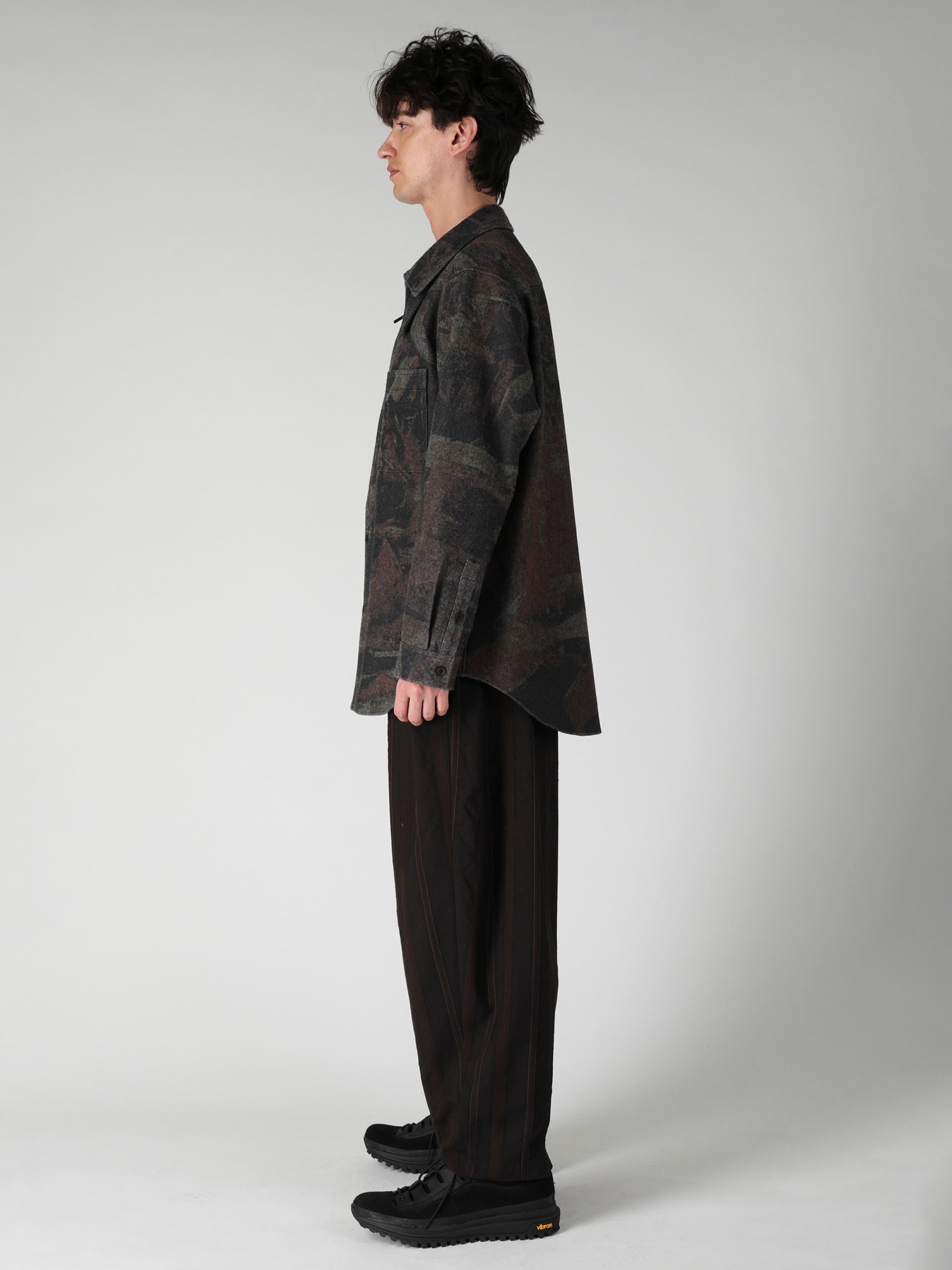 MELTON RUST ZIP SHIRT