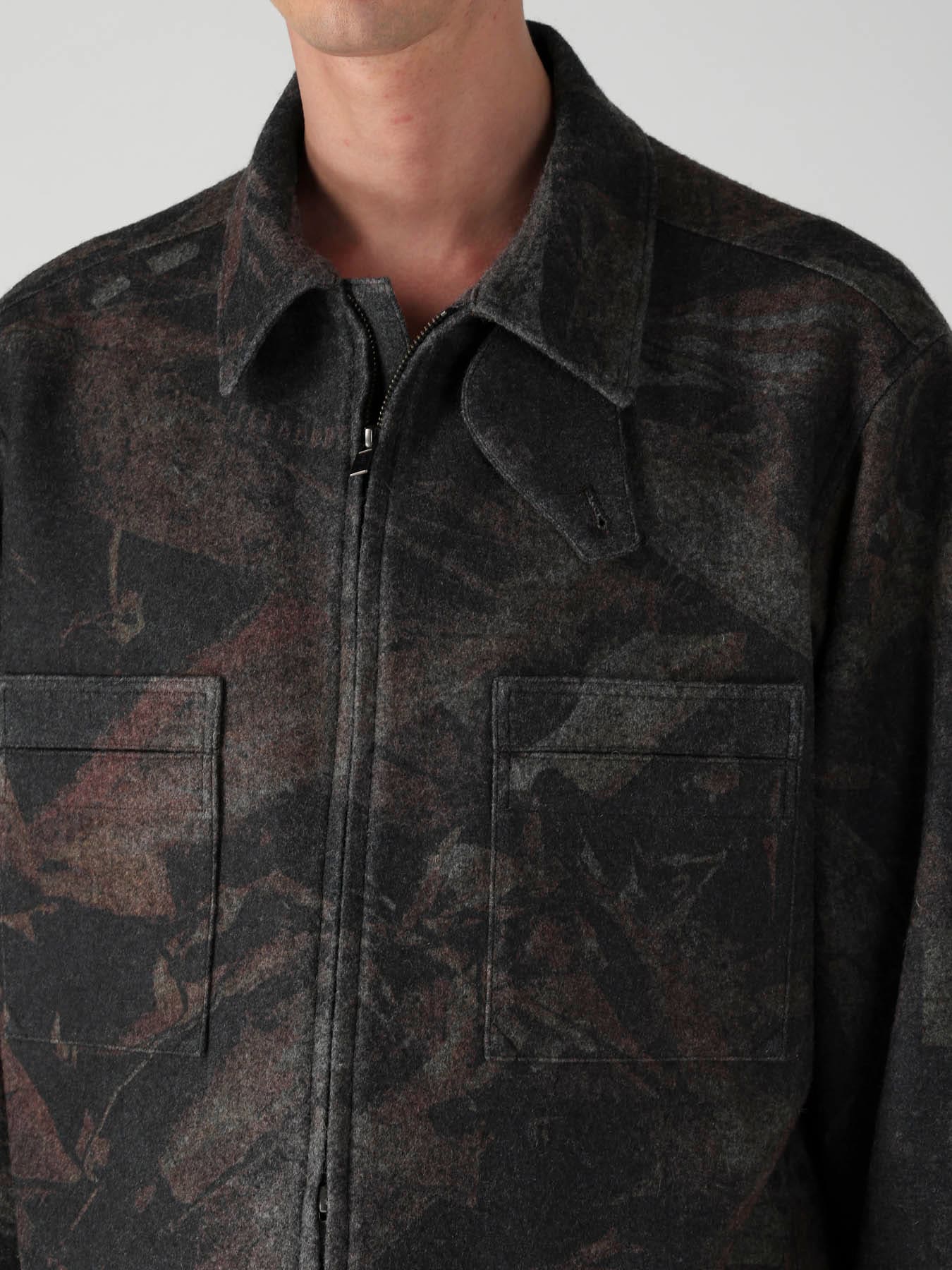 MELTON RUST ZIP SHIRT