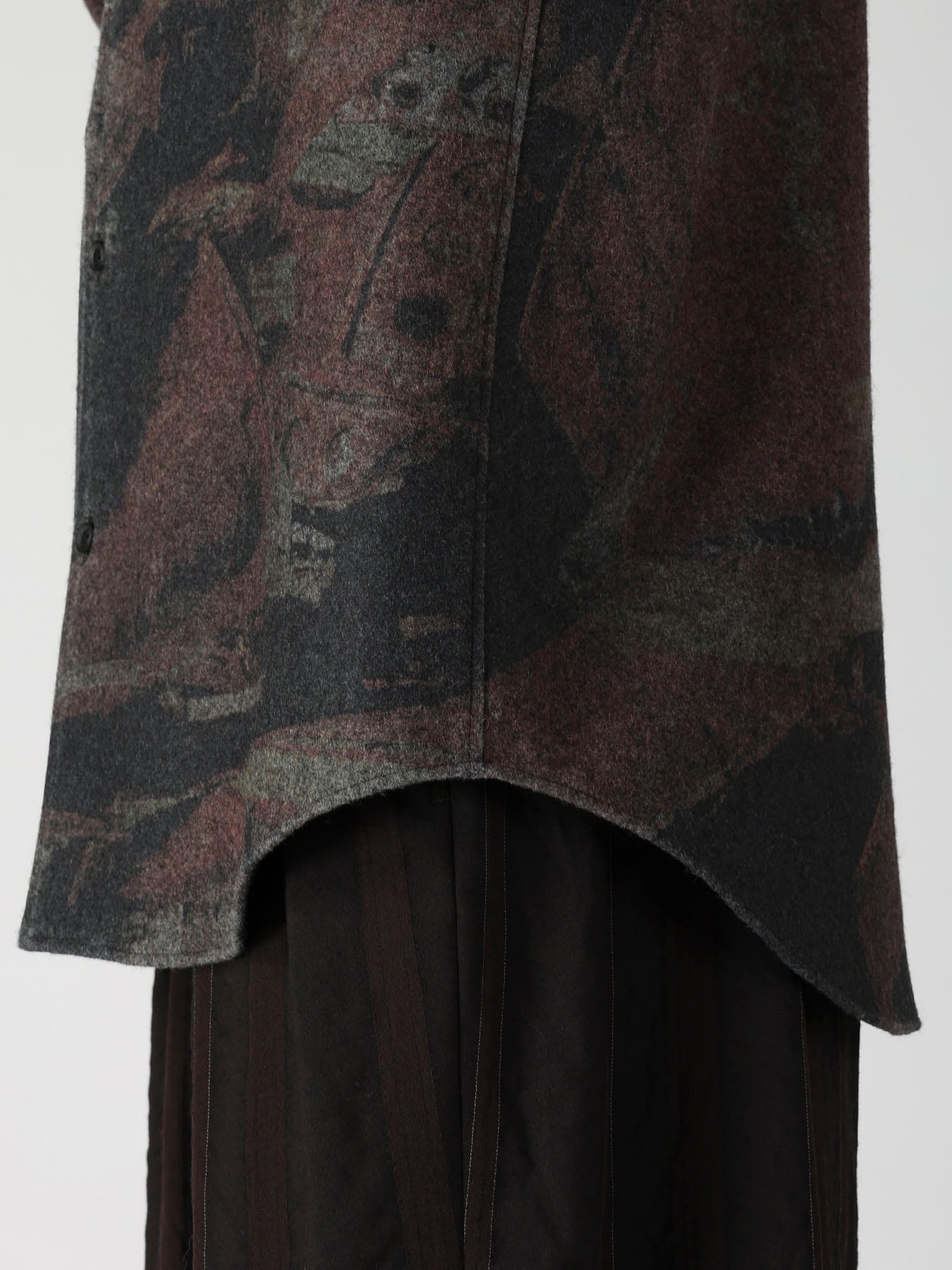 MELTON RUST ZIP SHIRT