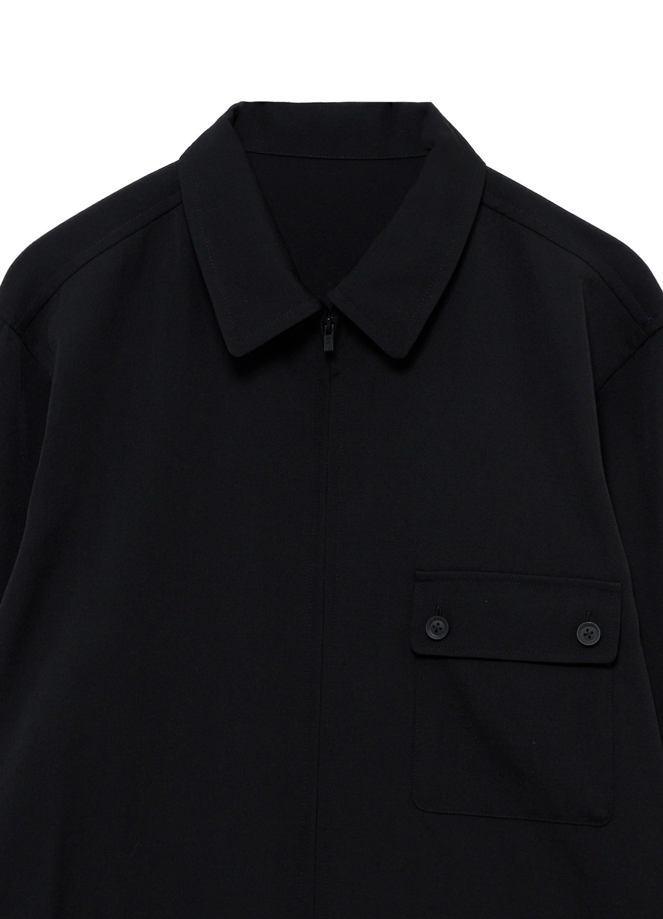 WOOL GABARDINE SKULL-PRINTED DISCHARGE BLOUSE