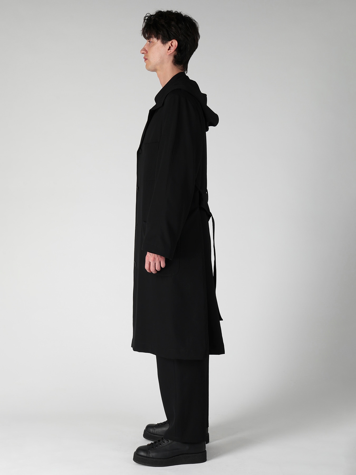 RE GABARDINE SINGLE HOODED COAT