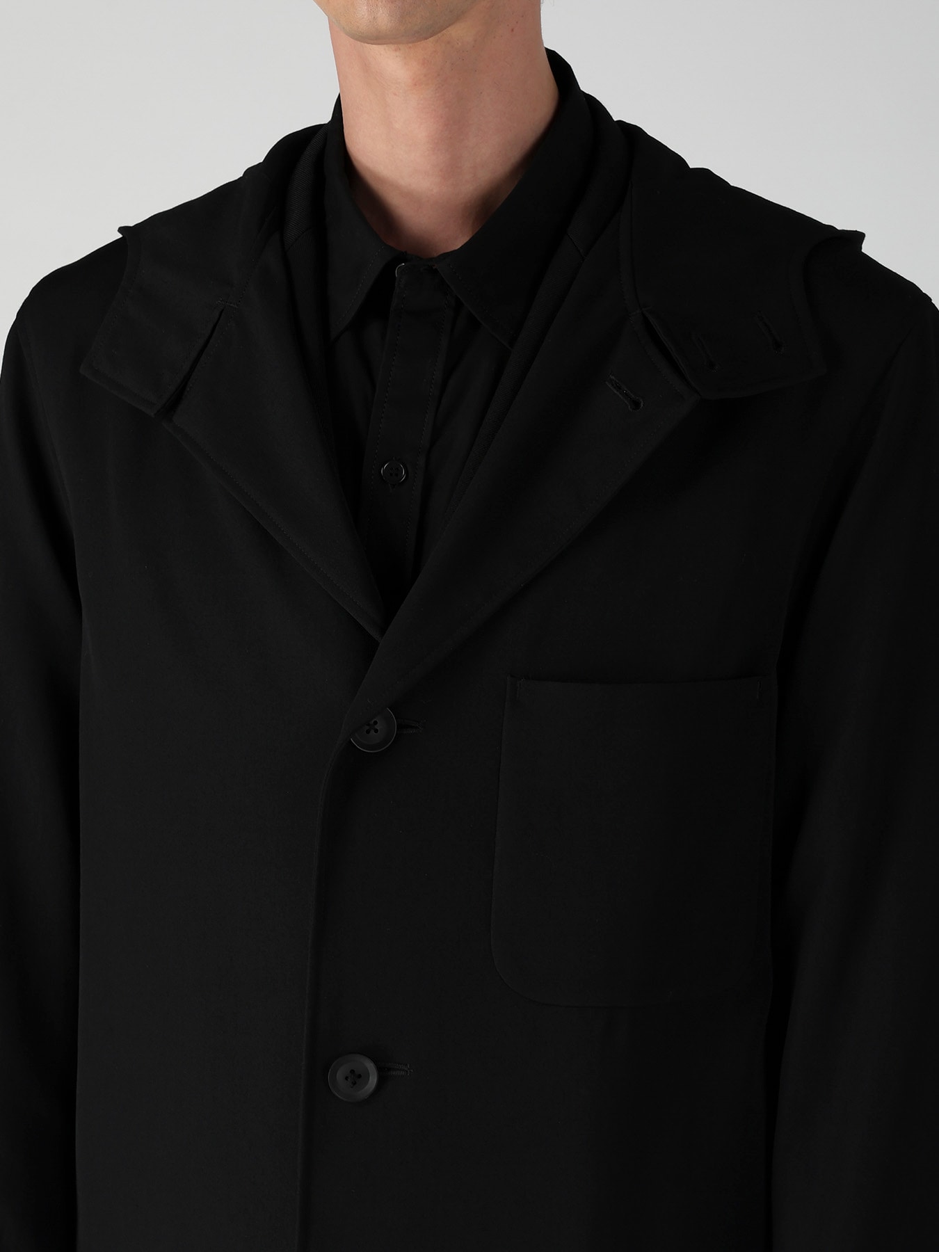 RE GABARDINE SINGLE HOODED COAT