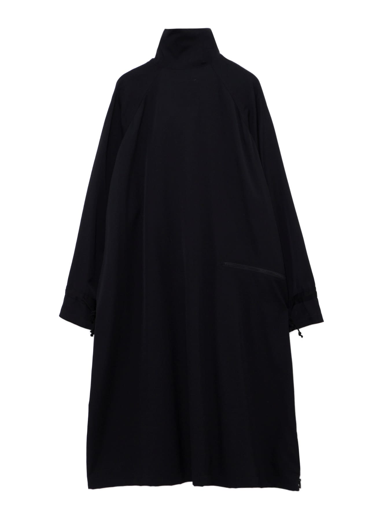 WOOL GABARDINE CROSS SHAPE ZIPPER COAT