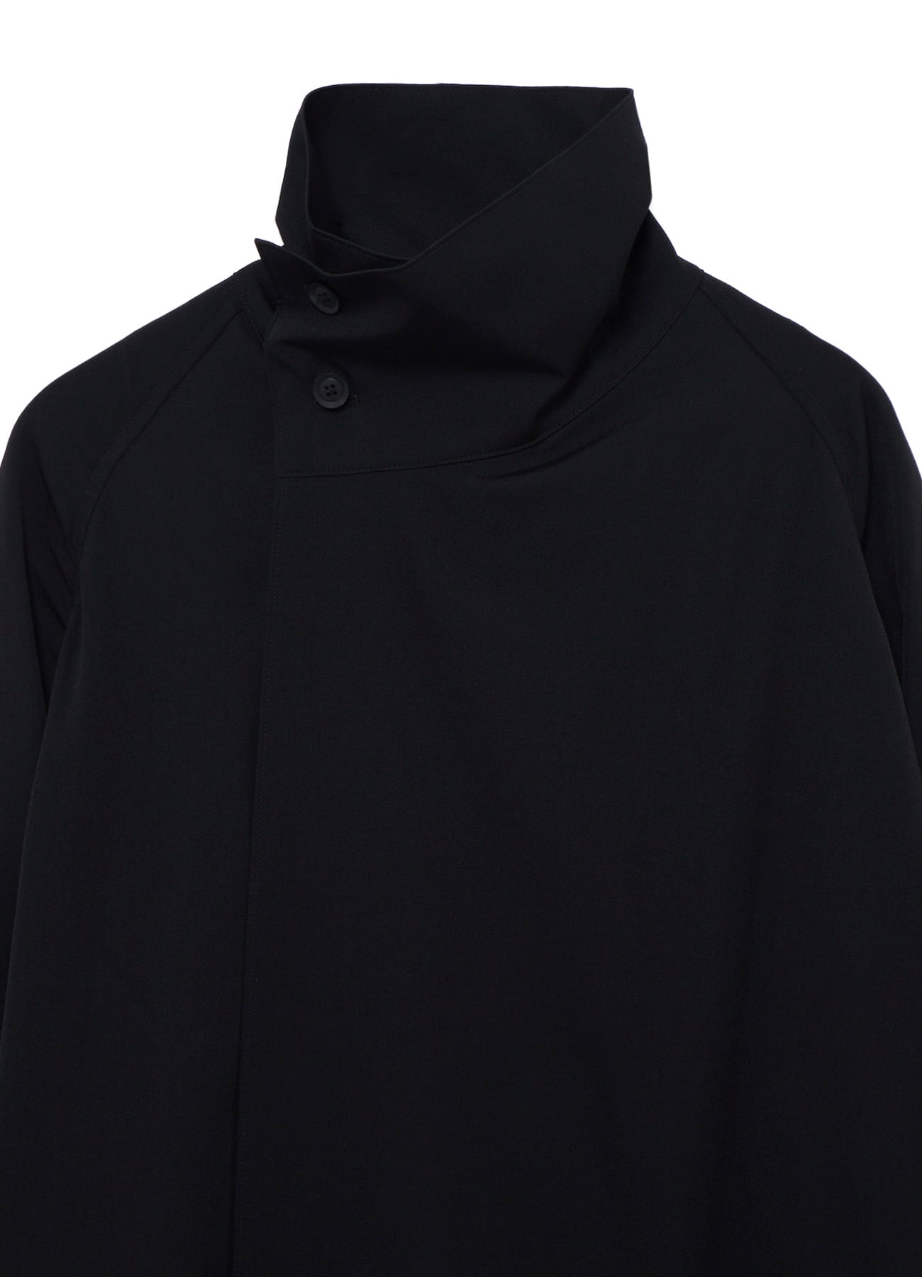 WOOL GABARDINE CROSS SHAPE ZIPPER COAT