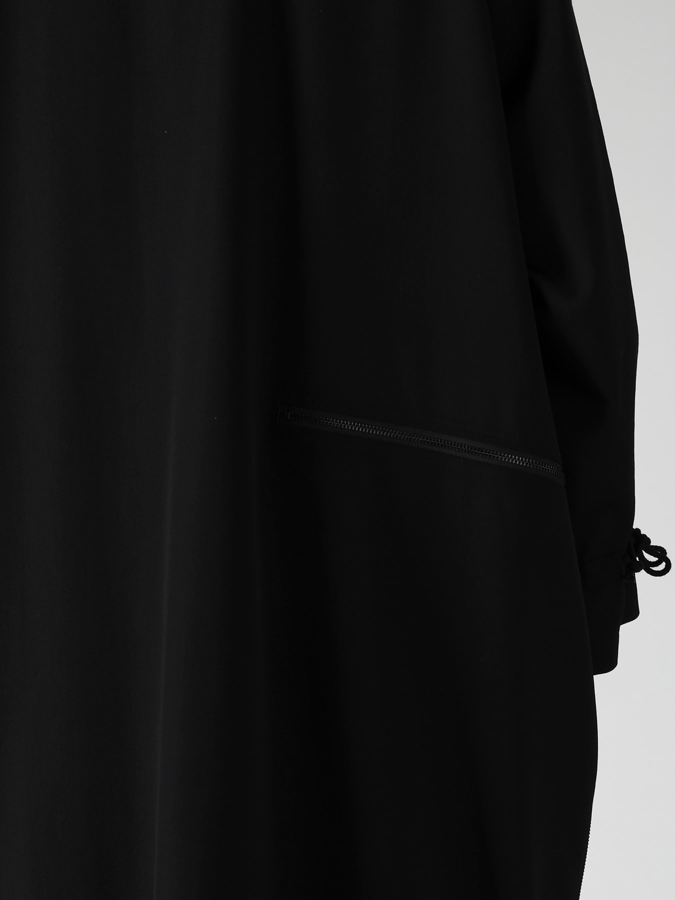WOOL GABARDINE CROSS SHAPE ZIPPER COAT