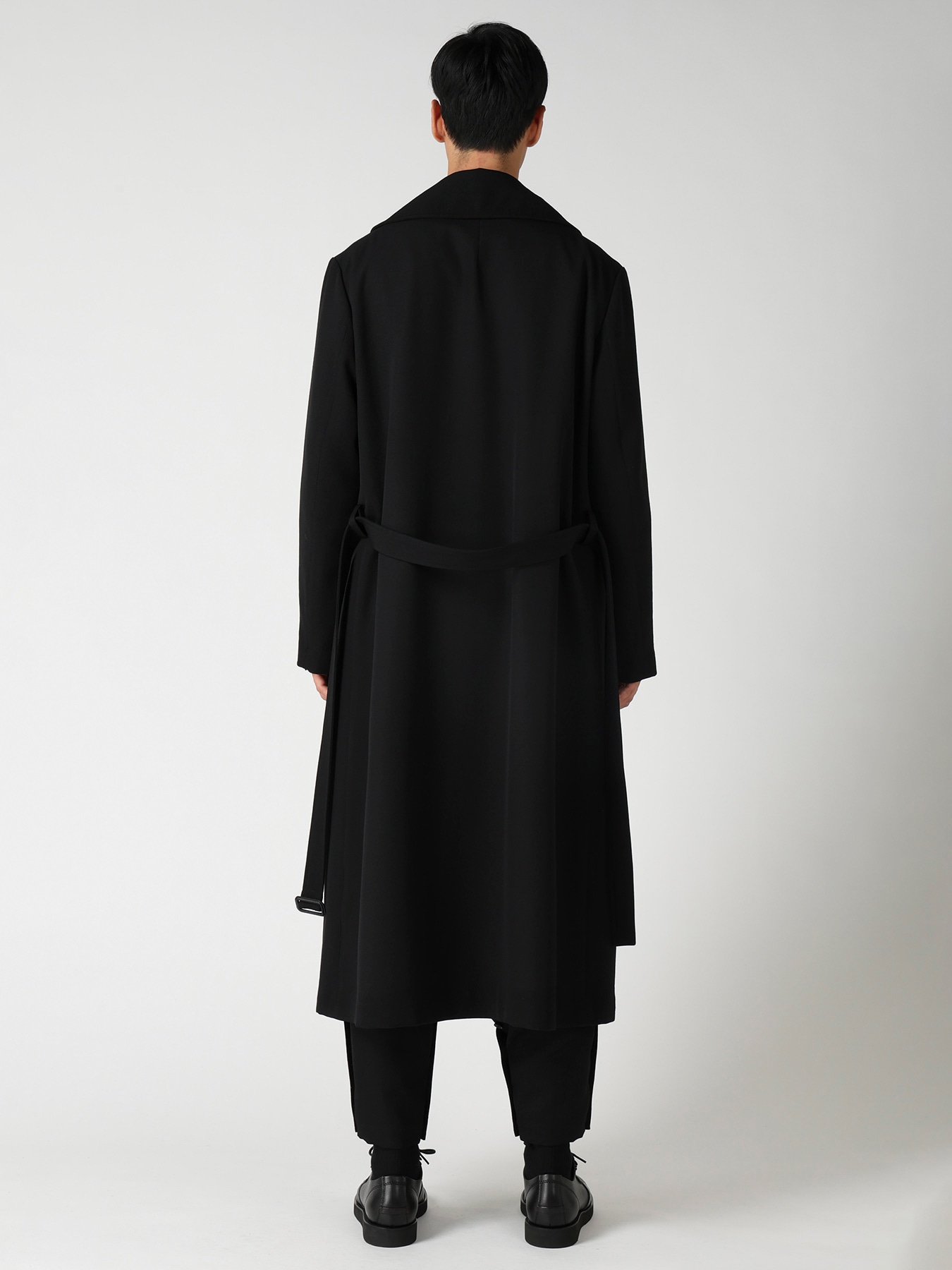 ARMY GABARDINE ROUND COLLAR COAT