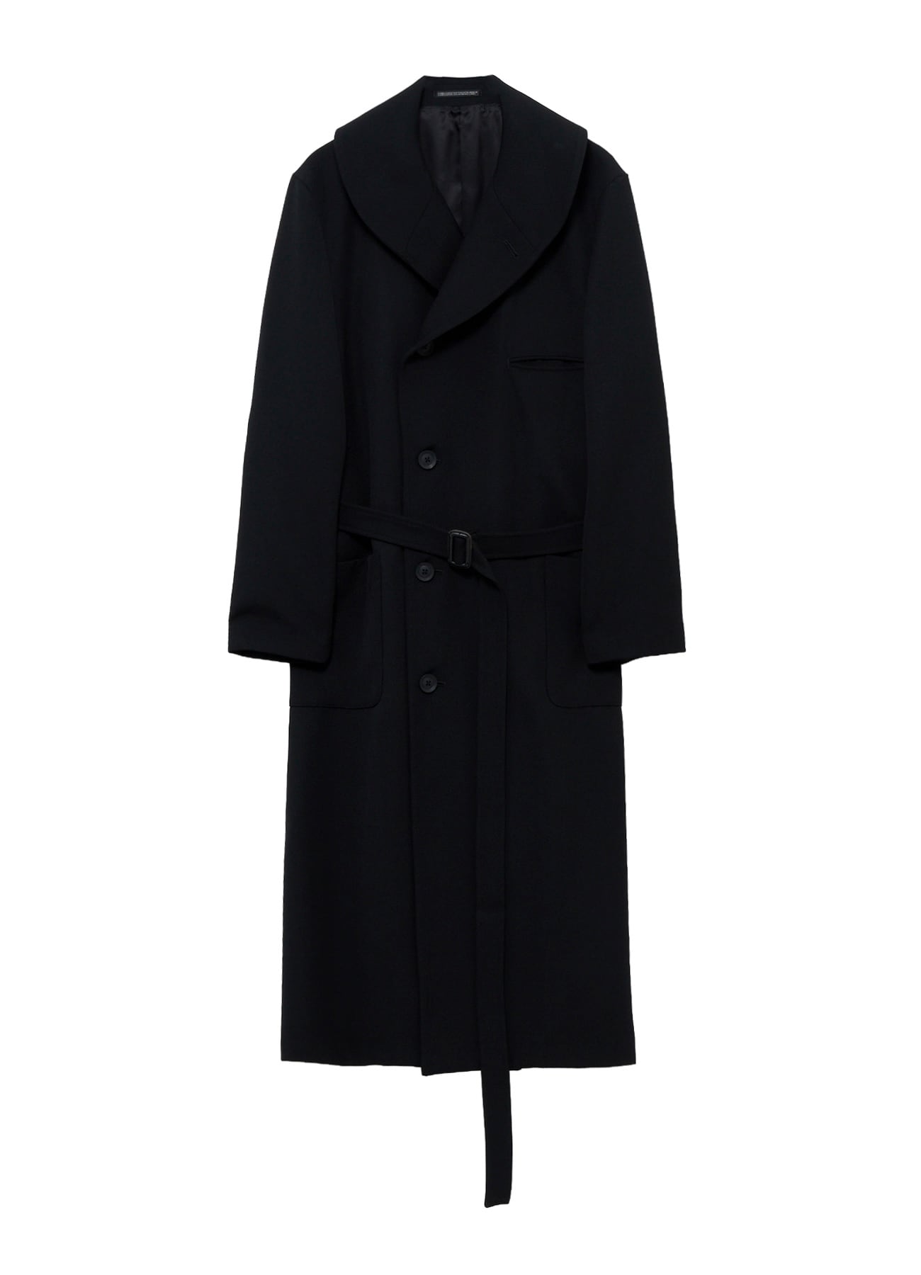 ARMY GABARDINE ROUND COLLAR COAT