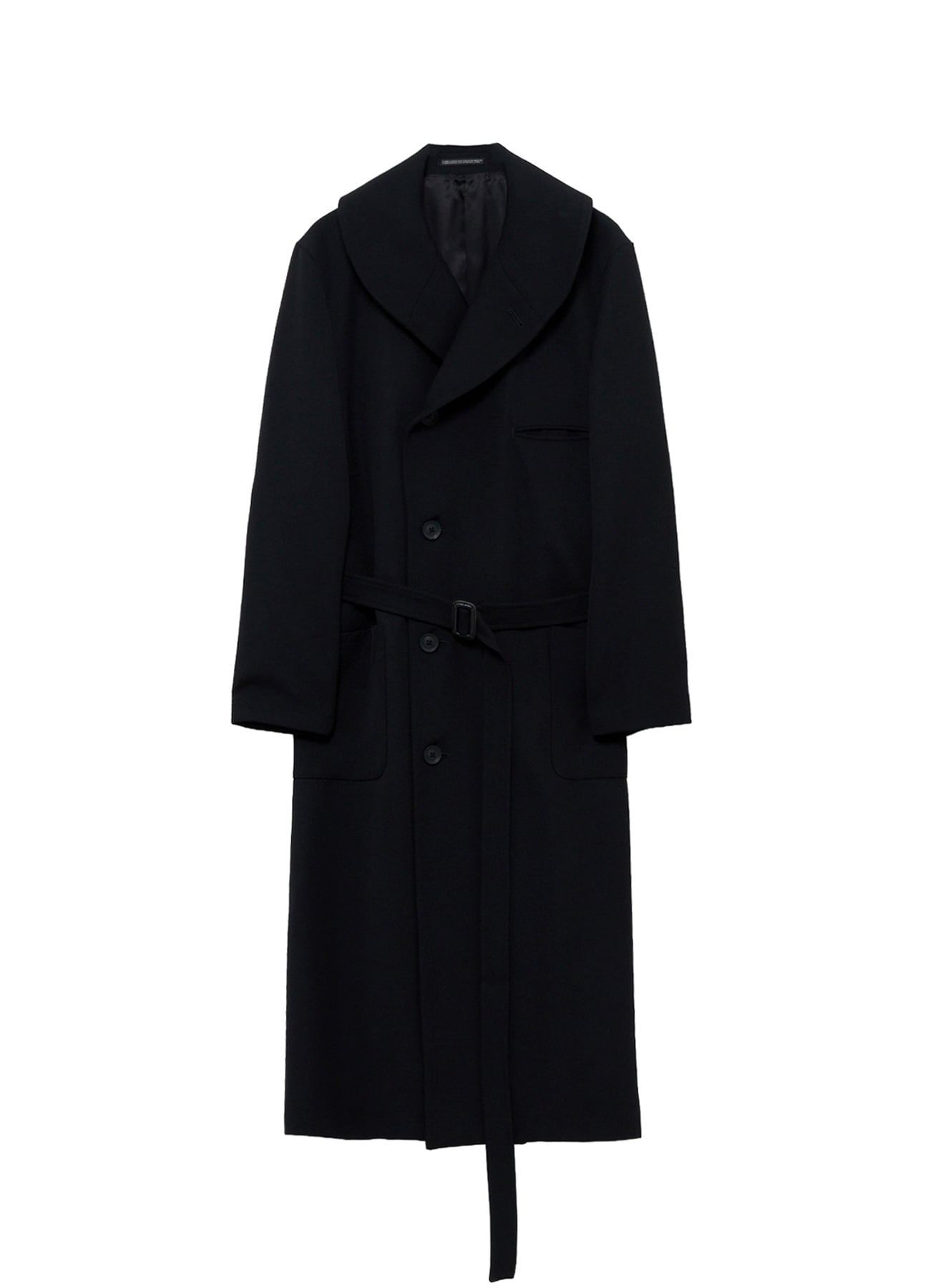 WOOL GABARDINE BUTTON OVERALL(XS Black): Yohji Yamamoto POUR HOMME