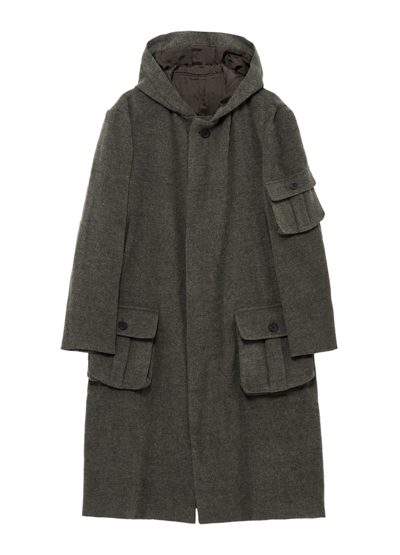 ARMY BLANKET  3 POCKETS HOODED COAT