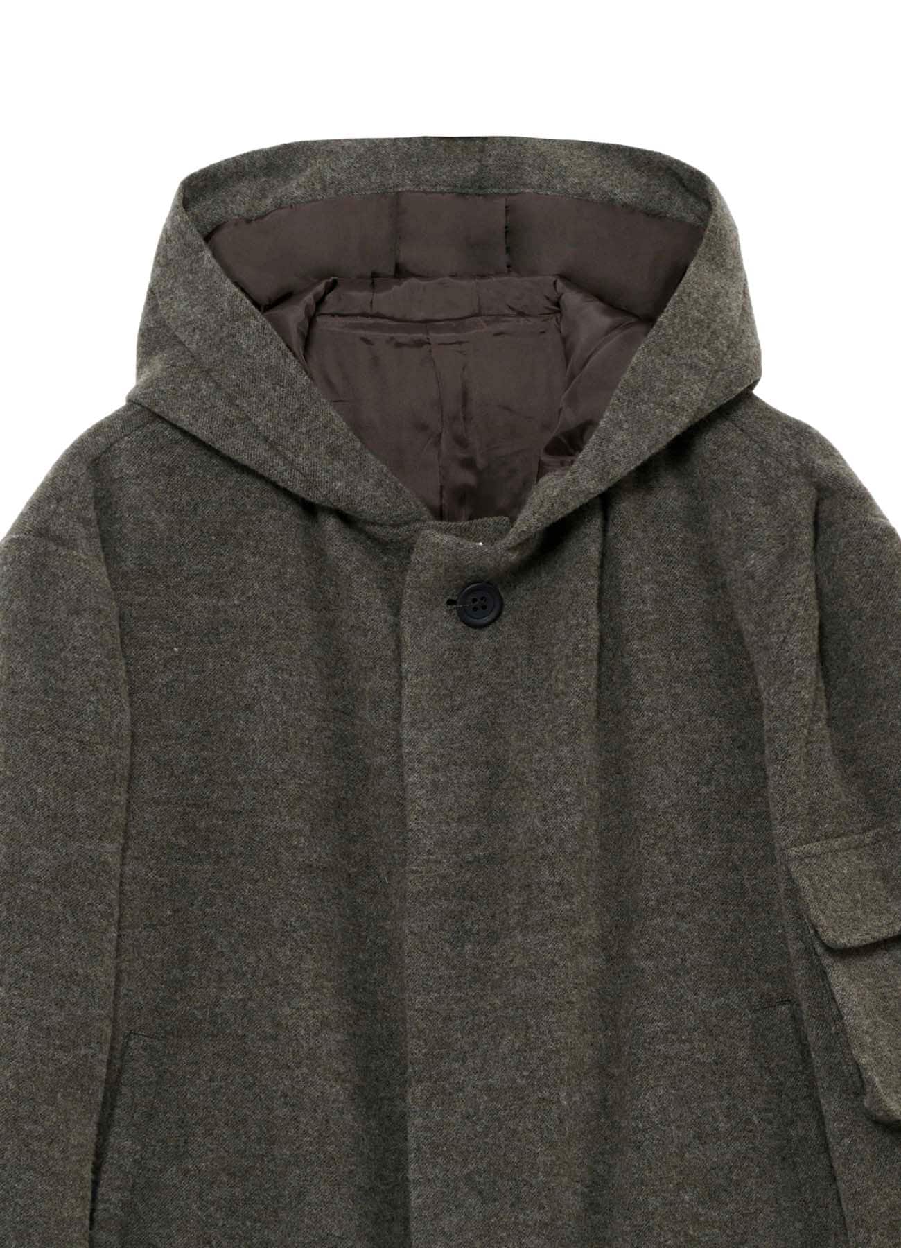 ARMY BLANKET  3 POCKETS HOODED COAT