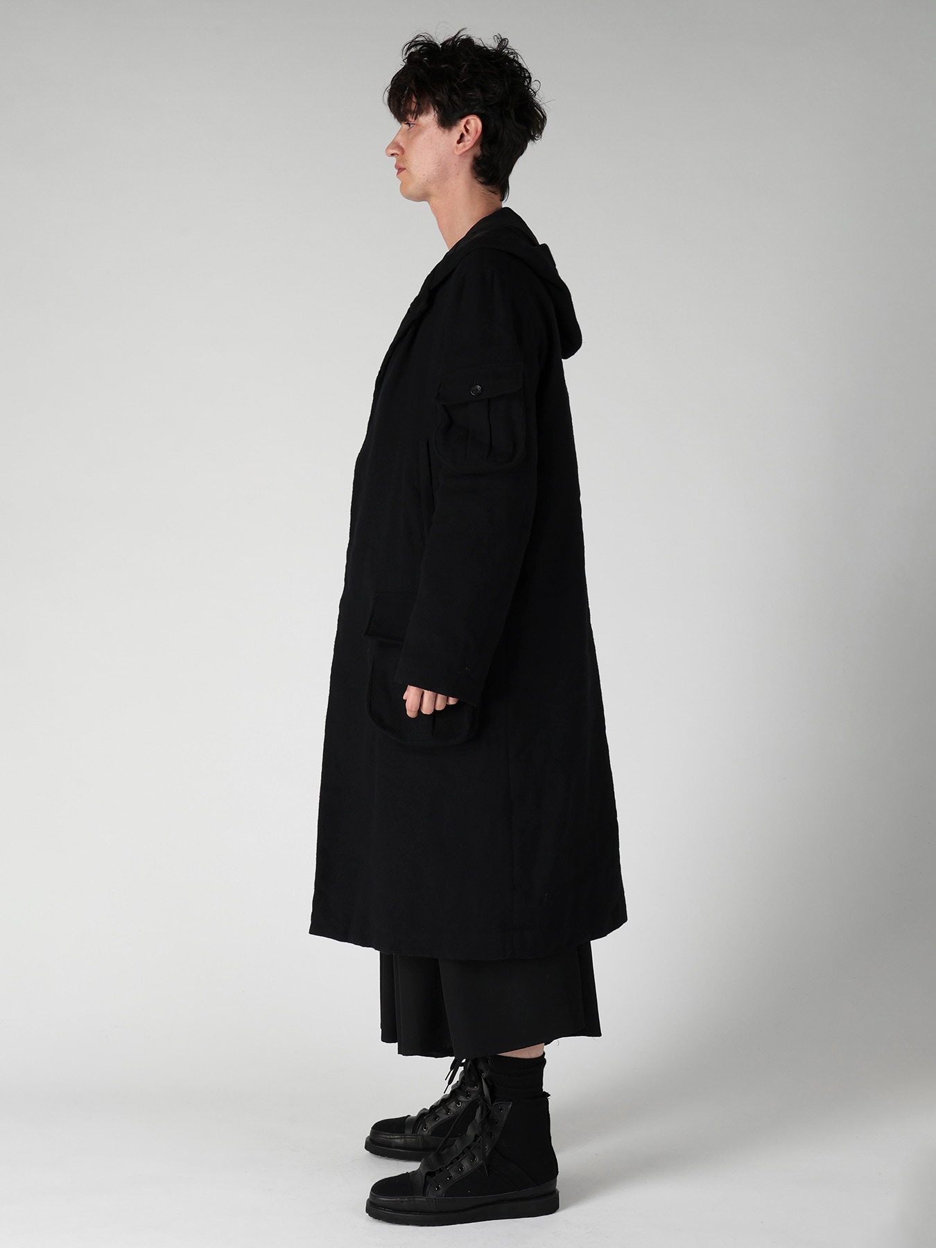 ARMY BLANKET  3 POCKETS HOODED COAT