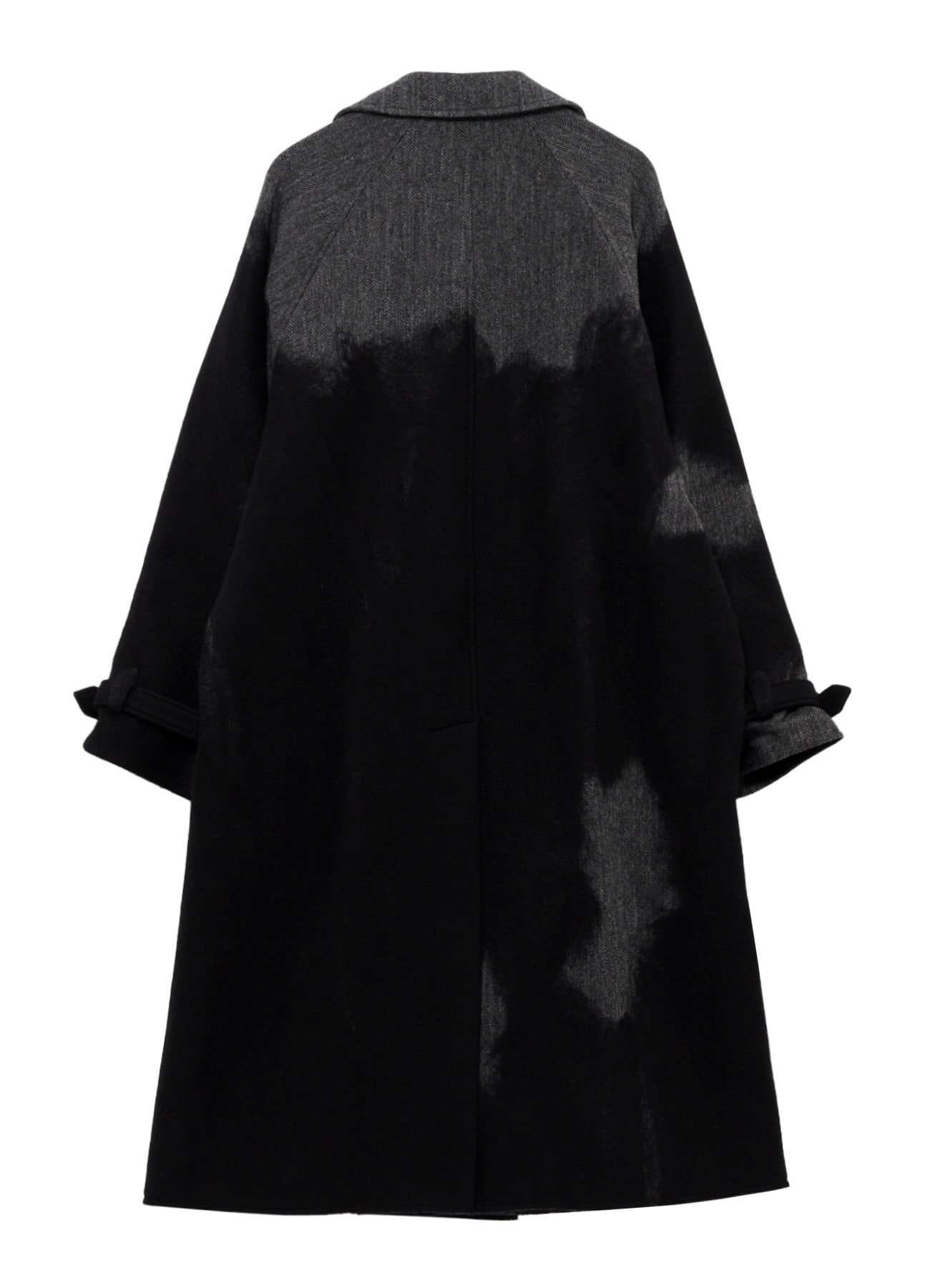 NEEDLE PUNCHED HERRINGBONE RAGLAN DOUBLE COAT