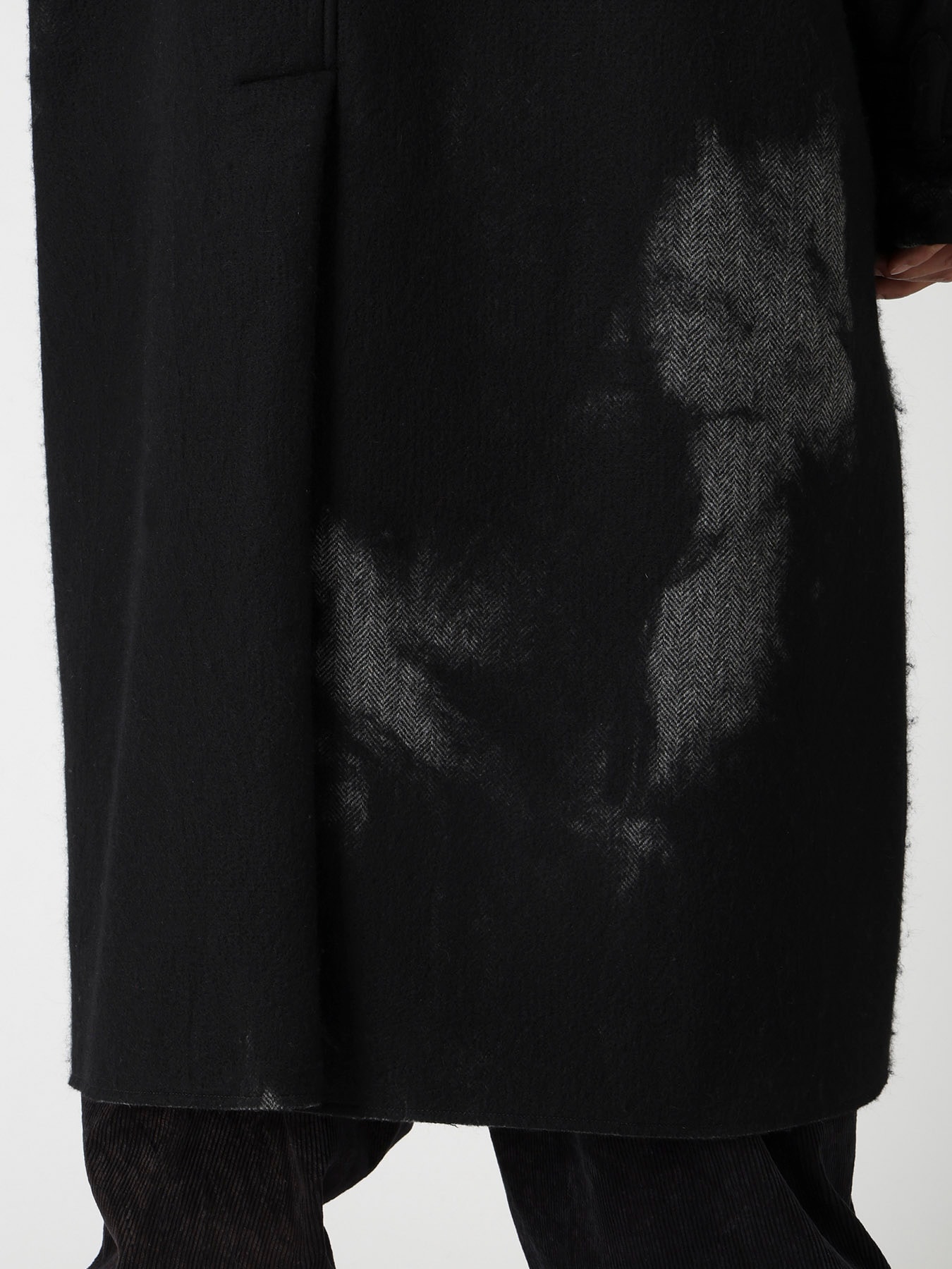 NEEDLE PUNCHED HERRINGBONE RAGLAN DOUBLE COAT