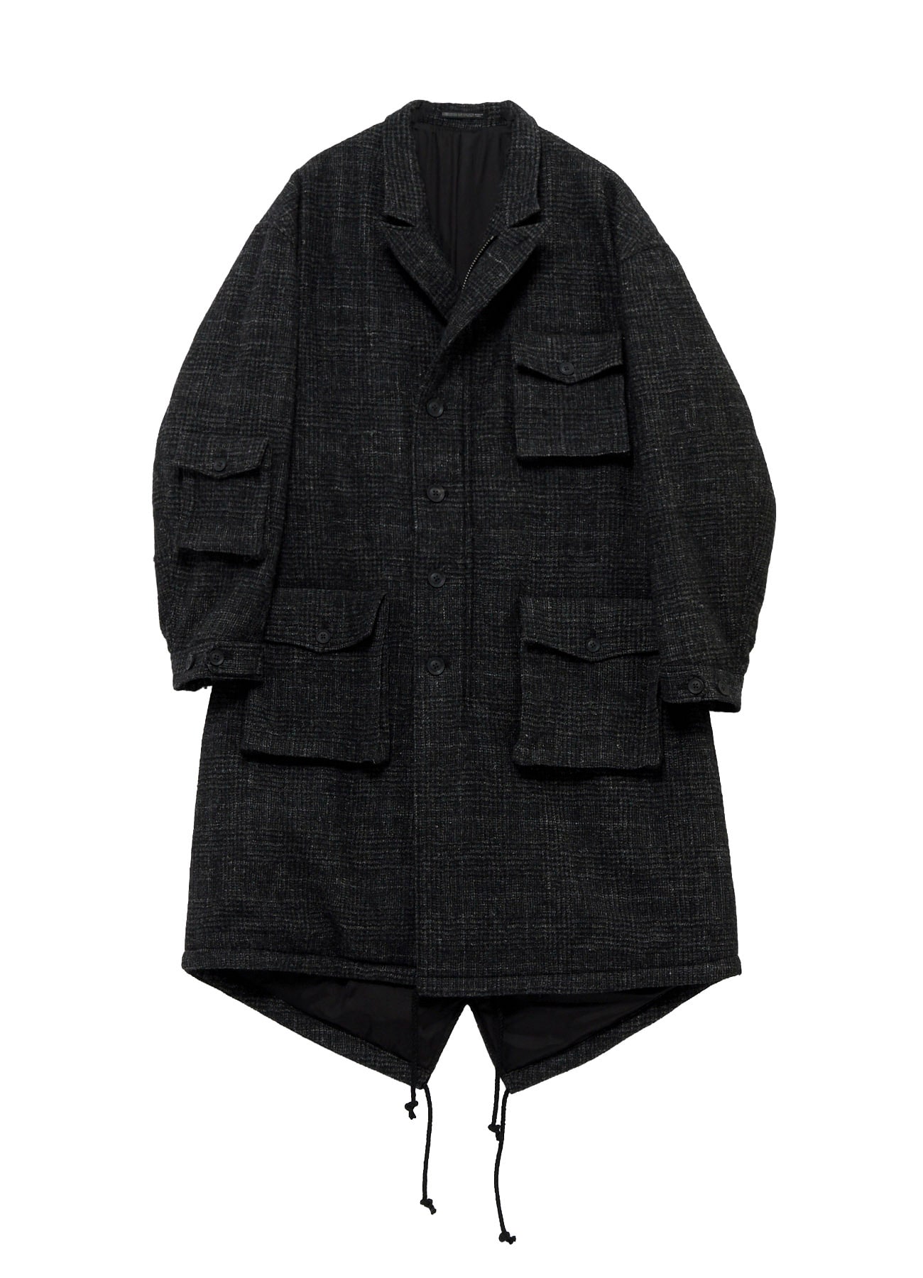 DOBBY GLEN PLAID LABEL MODS COAT