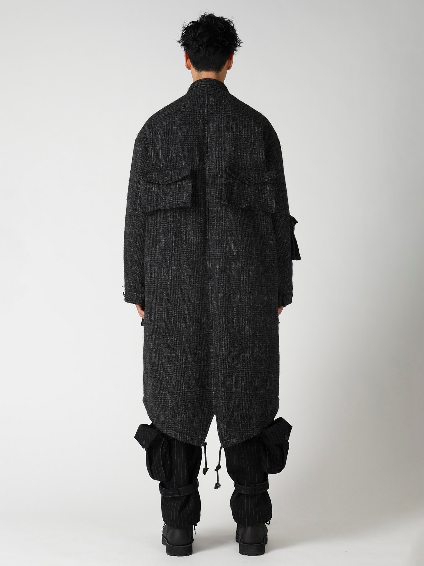 DOBBY GLEN PLAID LABEL MODS COAT