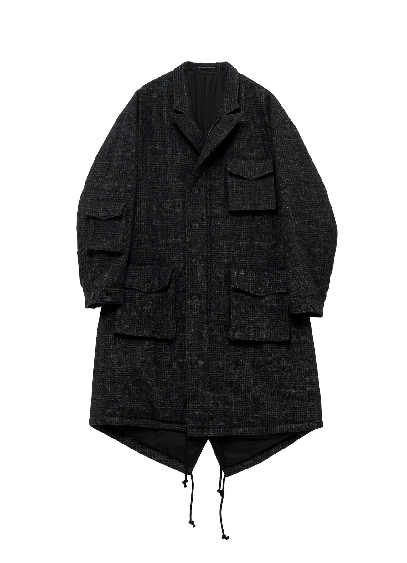 DOBBY GLEN PLAID LABEL MODS COAT