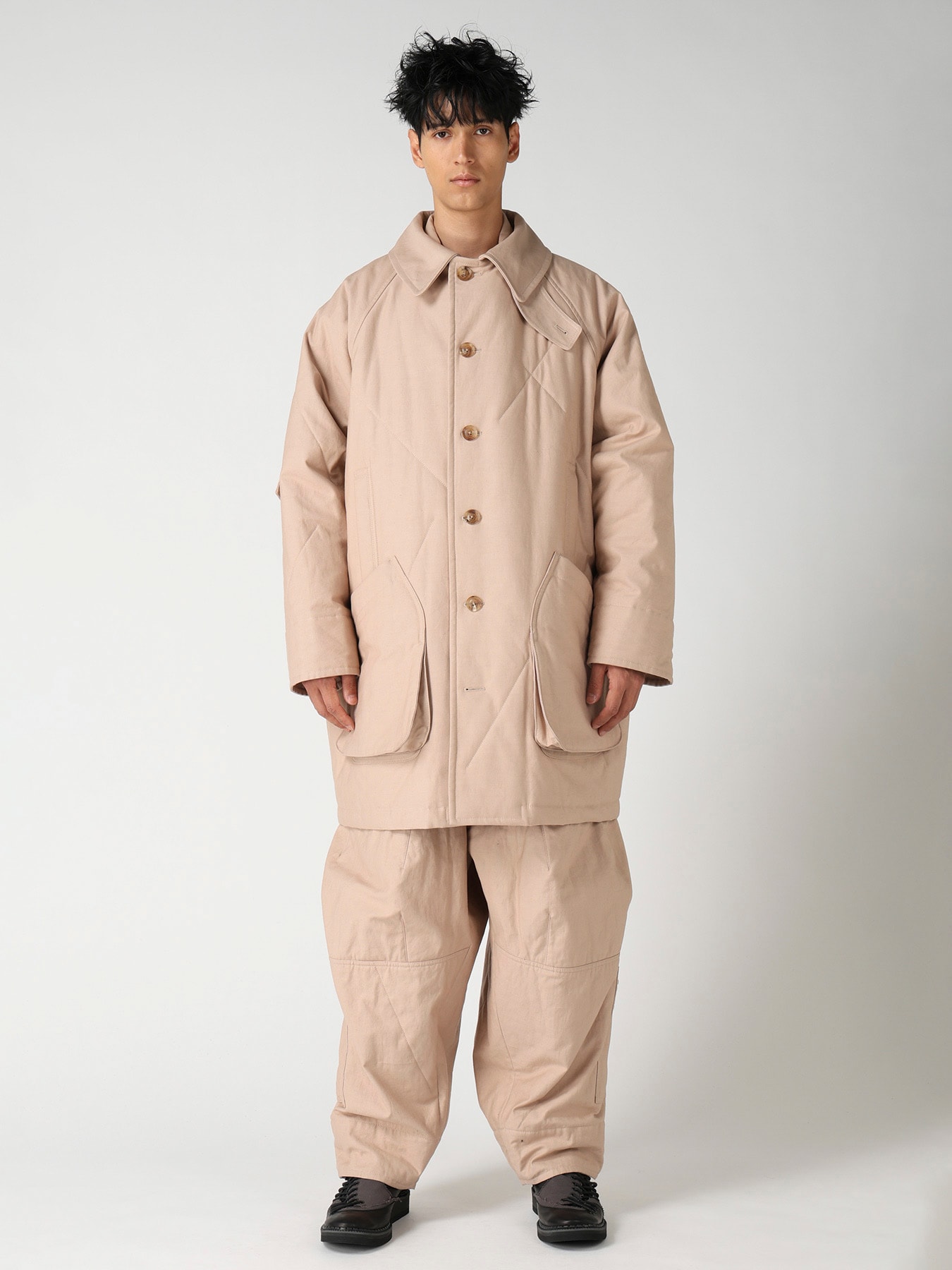 MILITARY BACK SATIN PADDED ST RAGLAN COAT