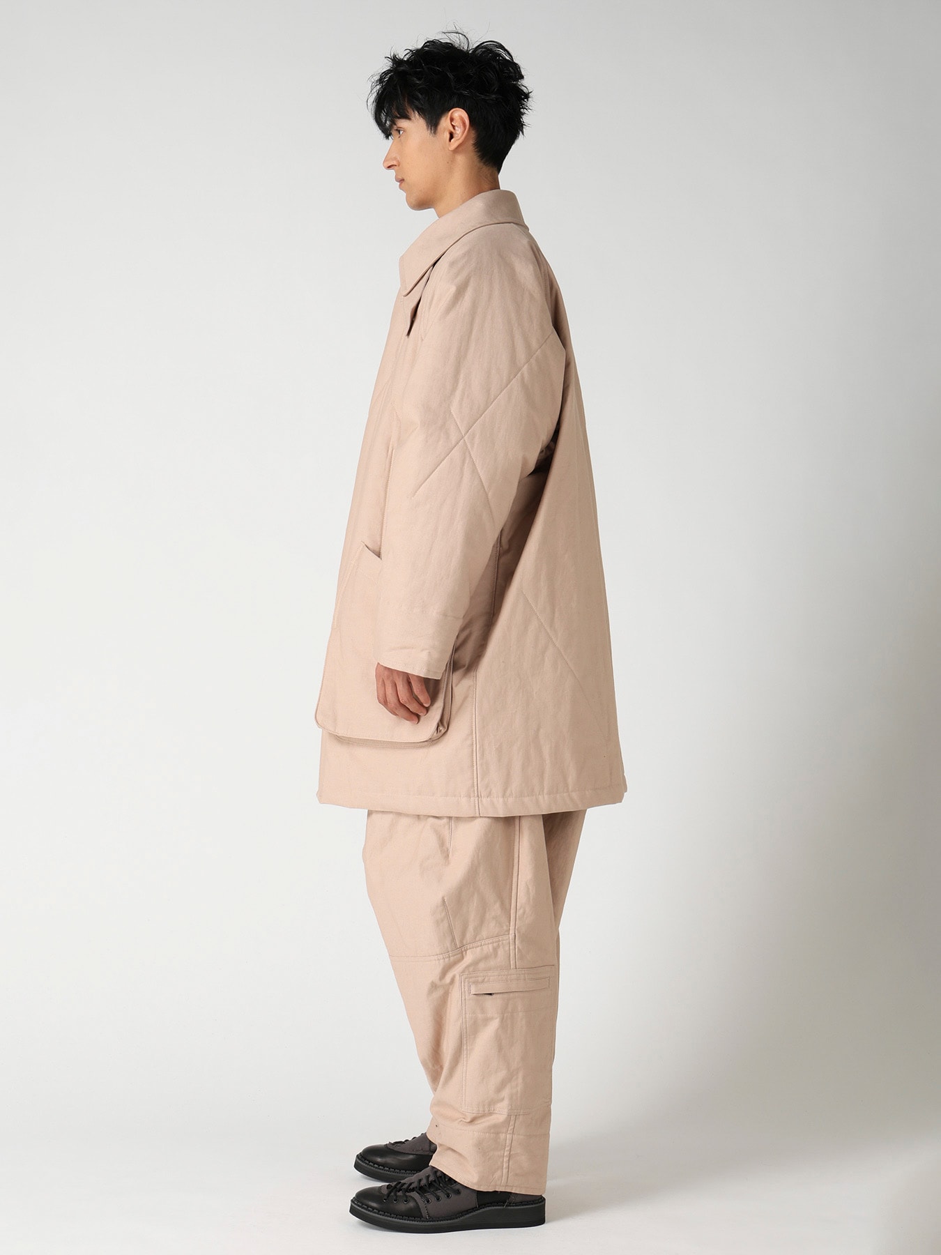 MILITARY BACK SATIN PADDED ST RAGLAN COAT