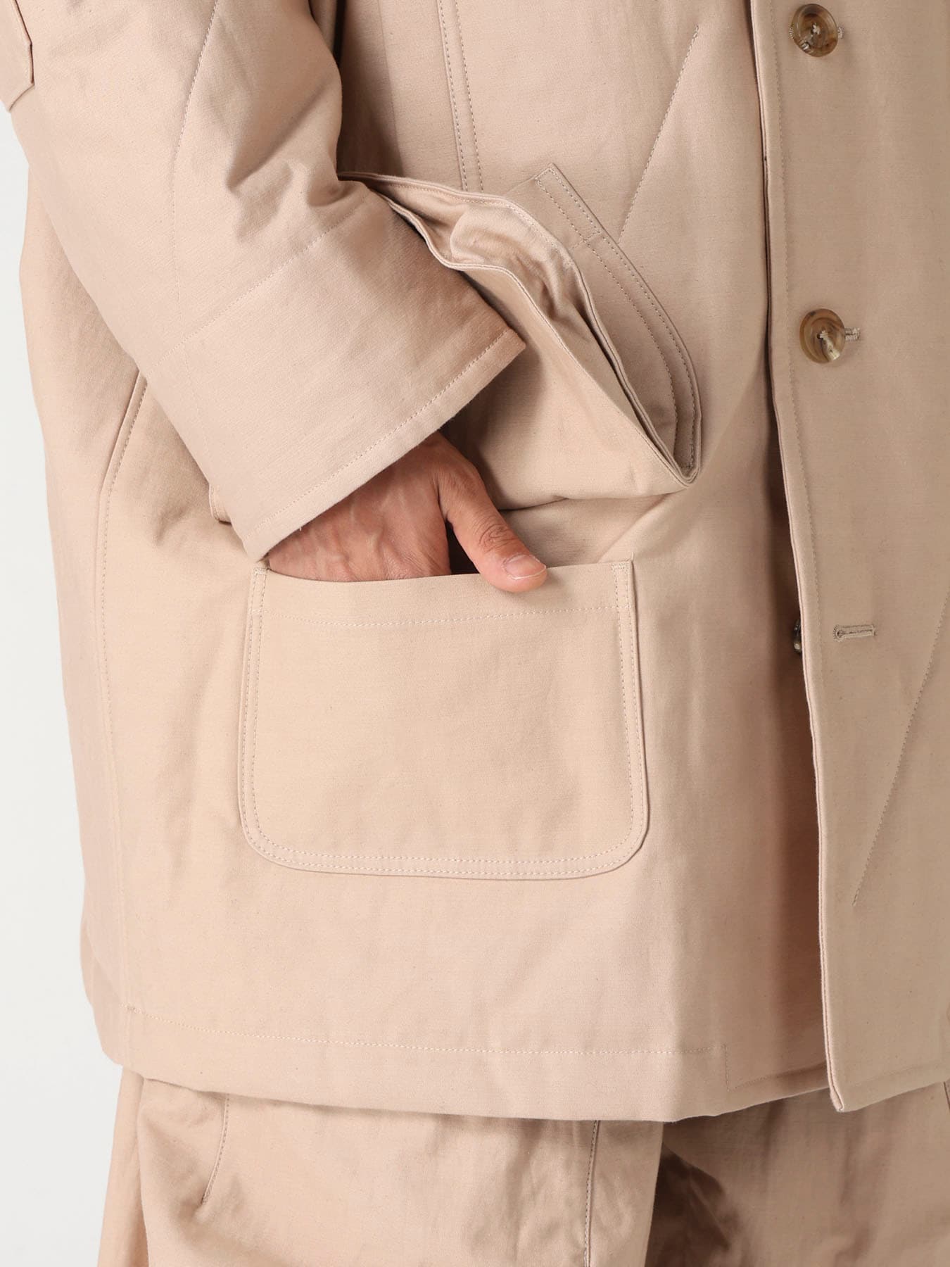 MILITARY BACK SATIN PADDED ST RAGLAN COAT