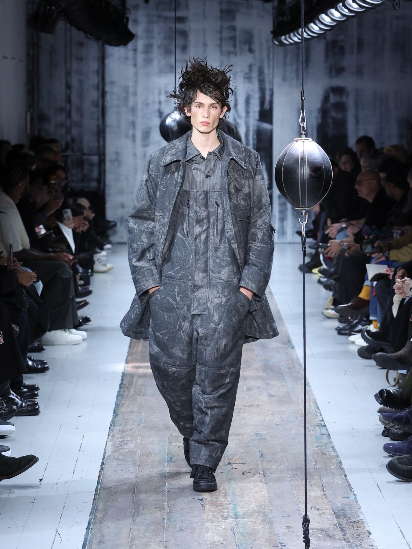 SCRAP3 MONOCHROME SCRAP PRINTED COAT