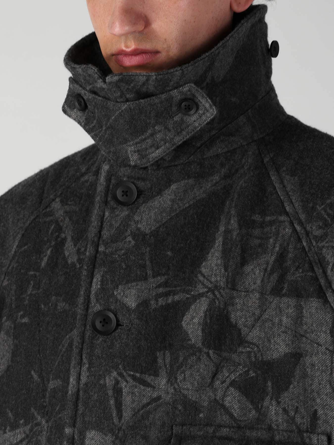 SCRAP3 MONOCHROME SCRAP PRINTED COAT