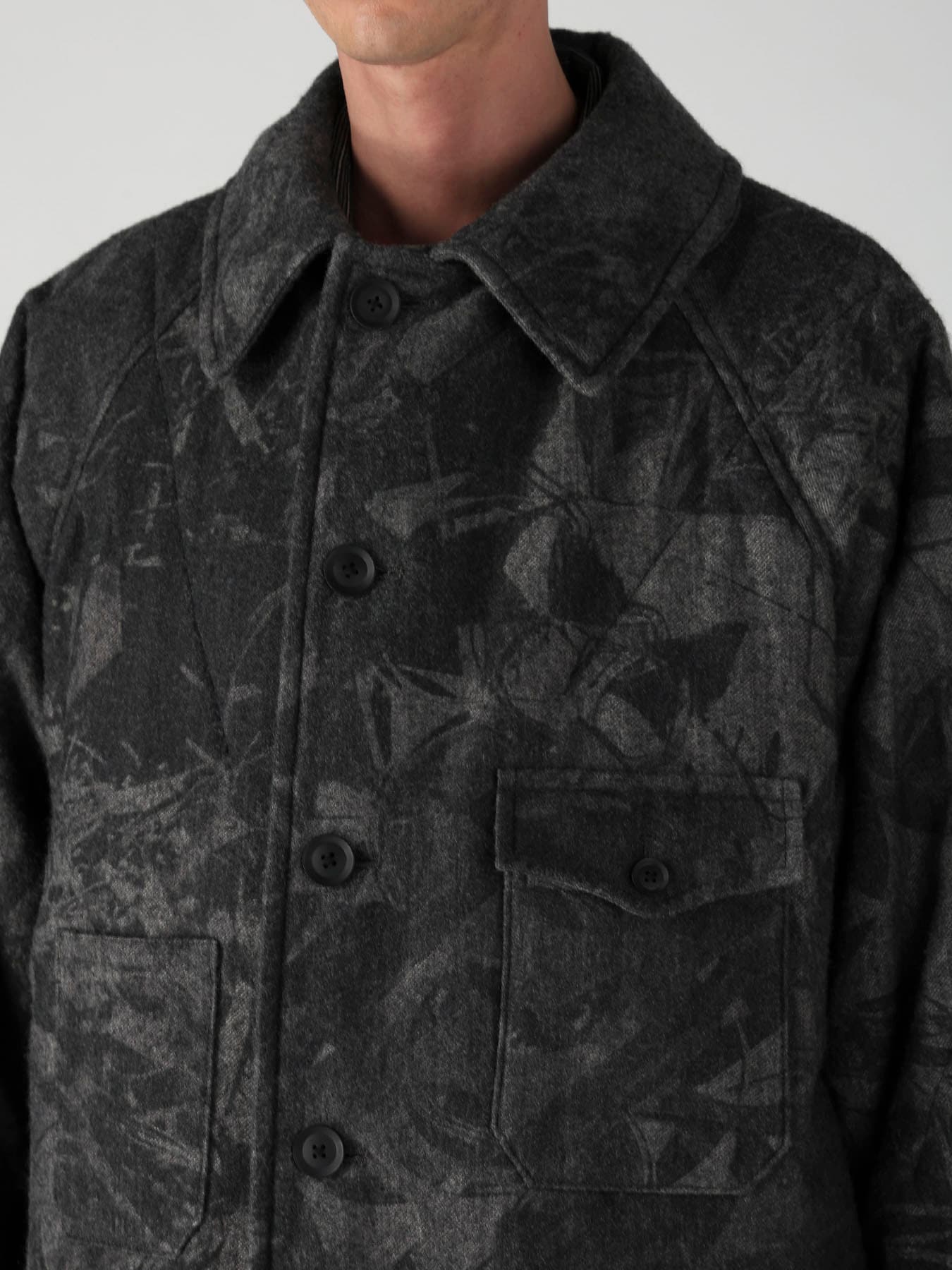 SCRAP3 MONOCHROME SCRAP PRINTED COAT