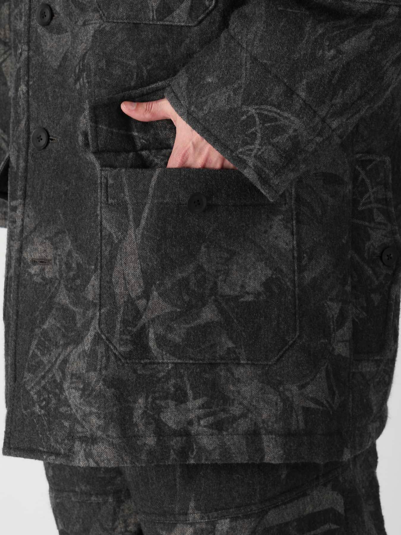 SCRAP3 MONOCHROME SCRAP PRINTED COAT
