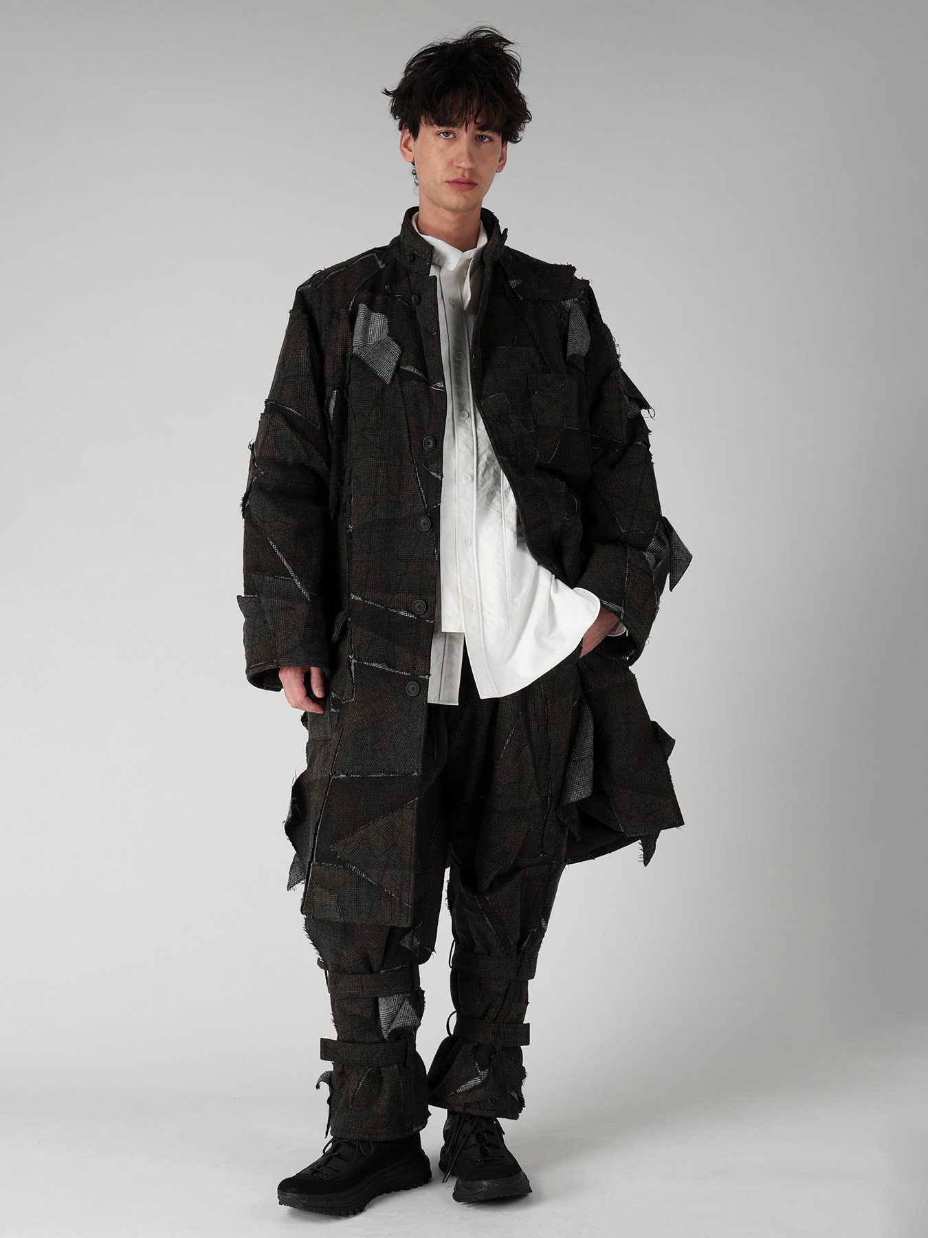 PATCHWORK ARMY CAMOUFLAGE RAGLAN COAT