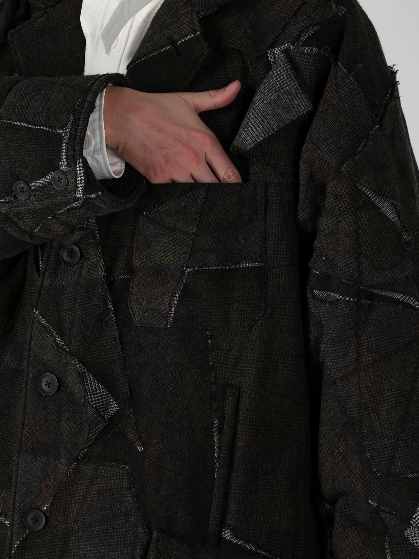 PATCHWORK ARMY CAMOUFLAGE RAGLAN COAT