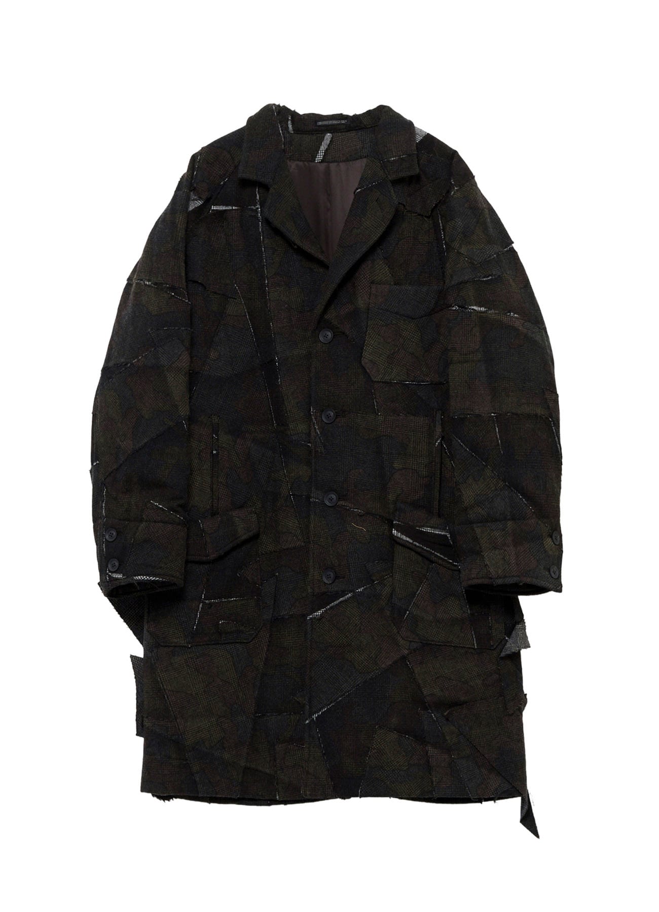 PATCHWORK ARMY CAMOUFLAGE RAGLAN COAT