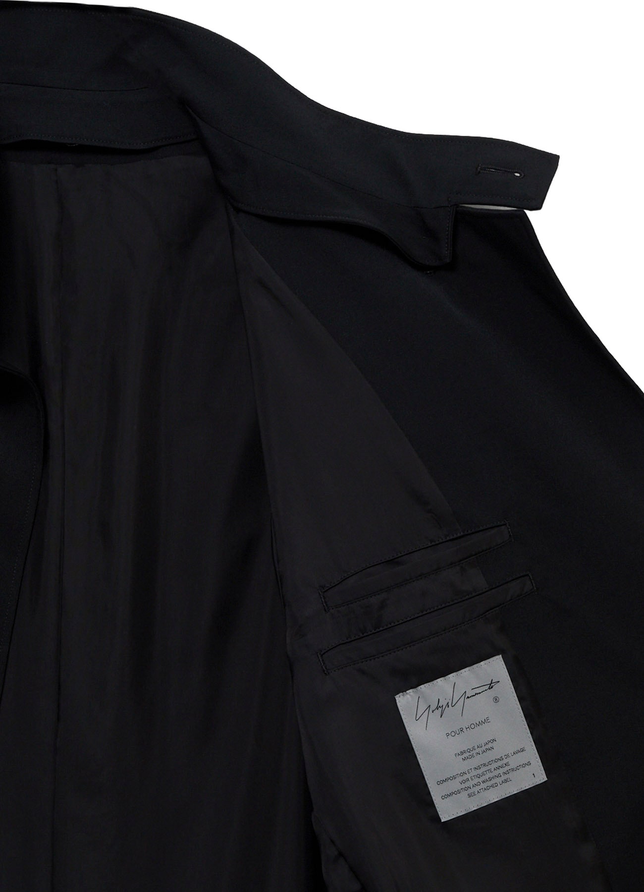 WOOL GABARDINE FRONT DETAIL COAT