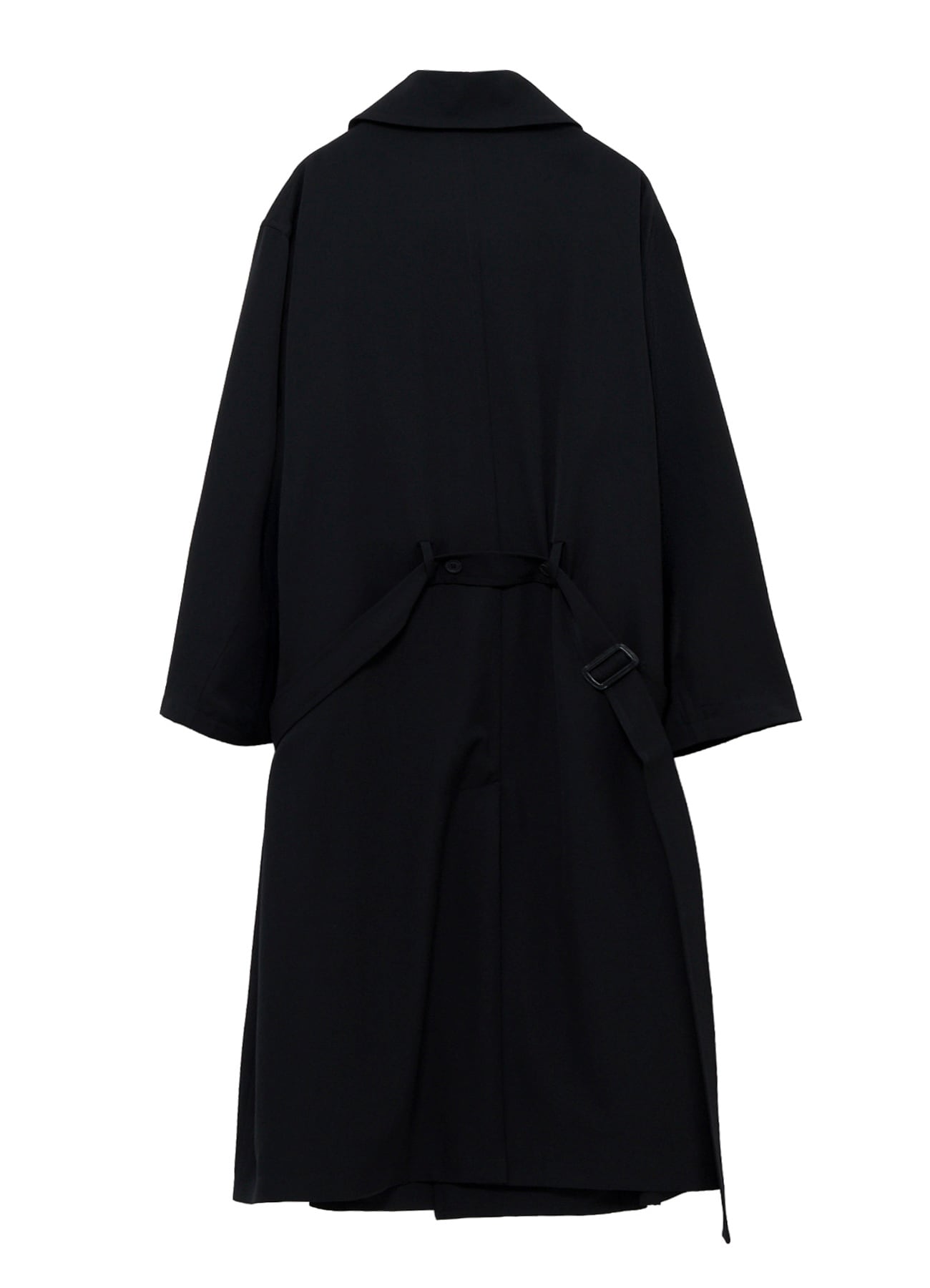 WOOL GABARDINE BACK SIDE BELT COAT