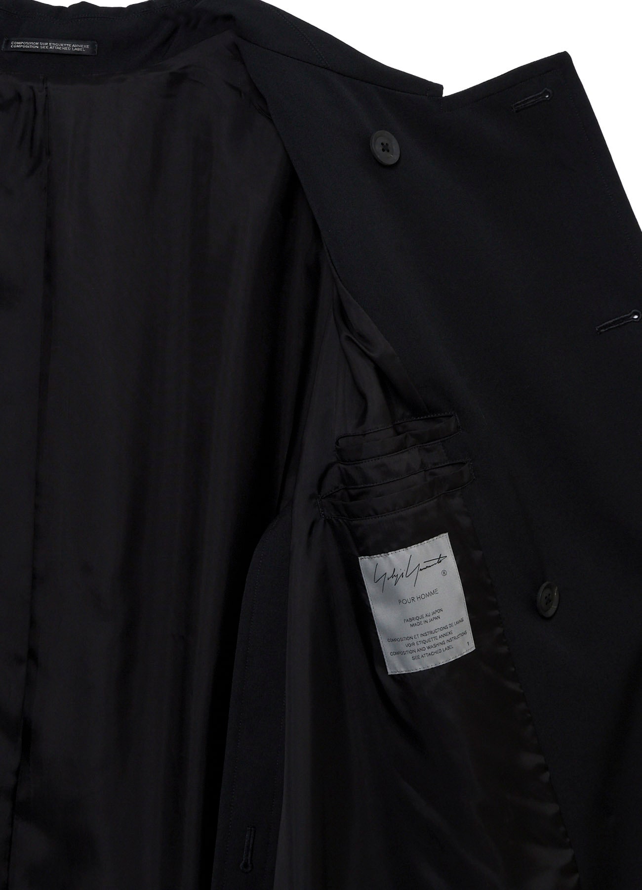 WOOL GABARDINE BACK SIDE BELT COAT