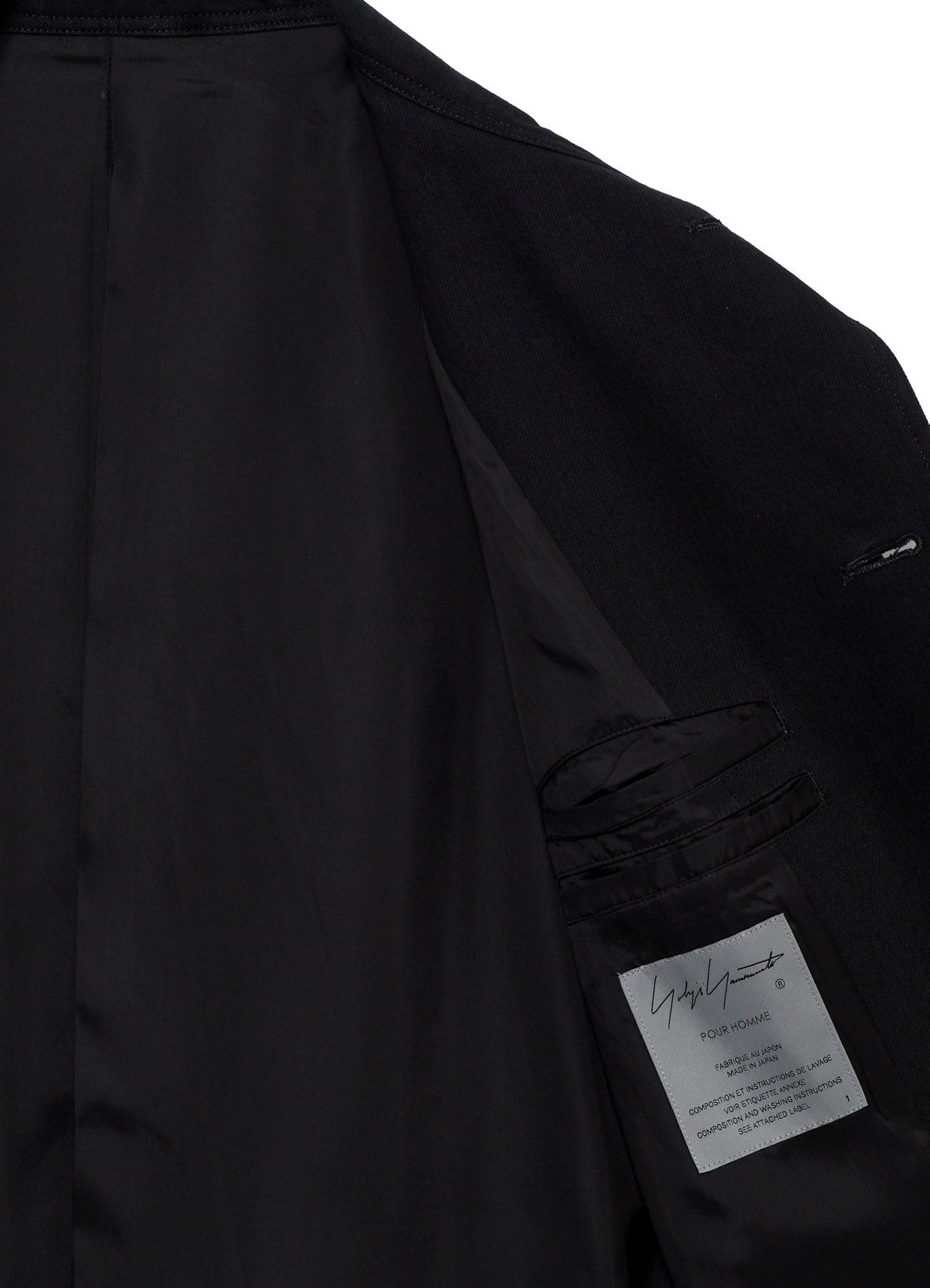 11OZ BLACK DENIM STAND COLLAR COAT