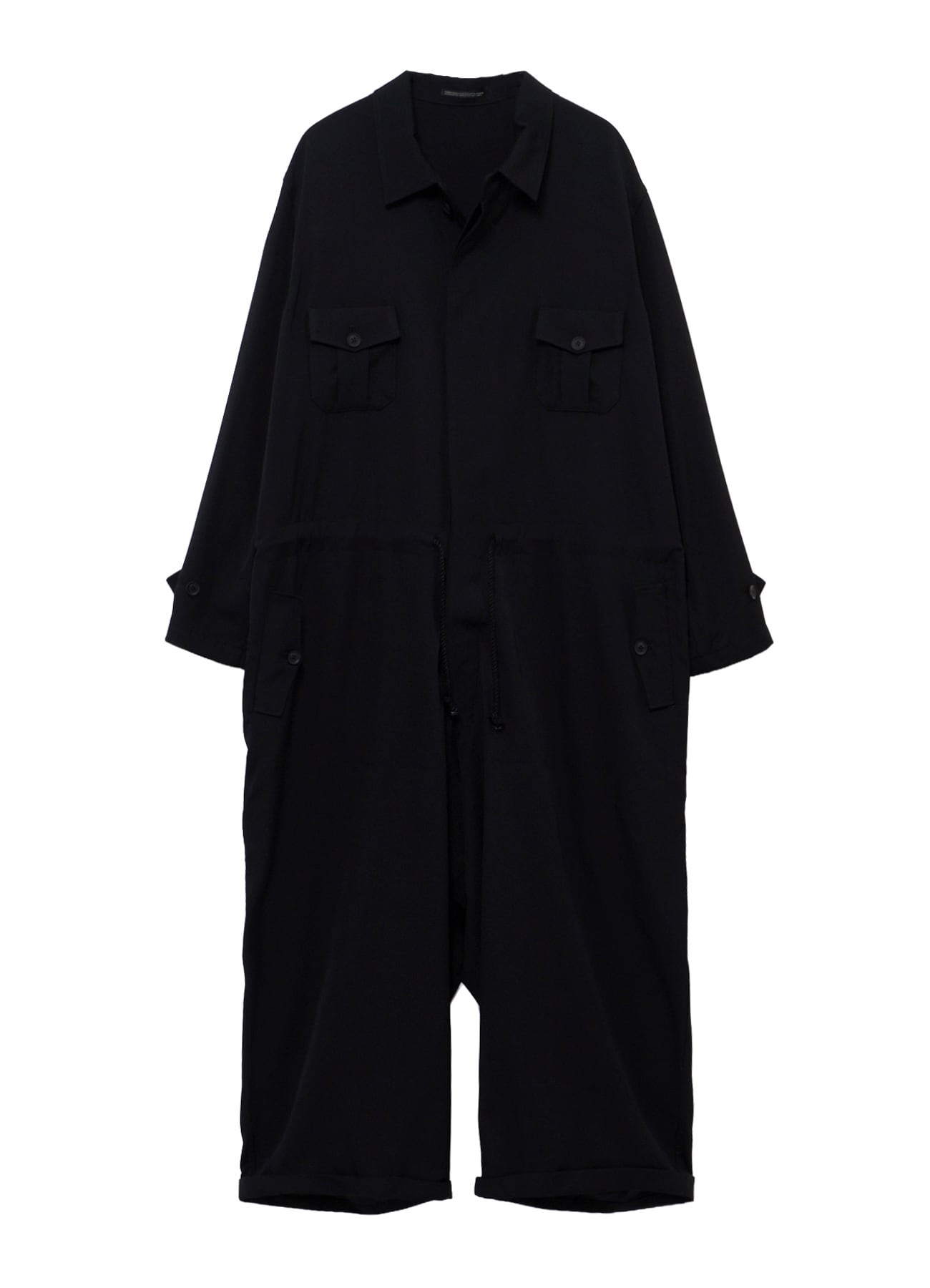 WOOL GABARDINE BUTTON OVERALL