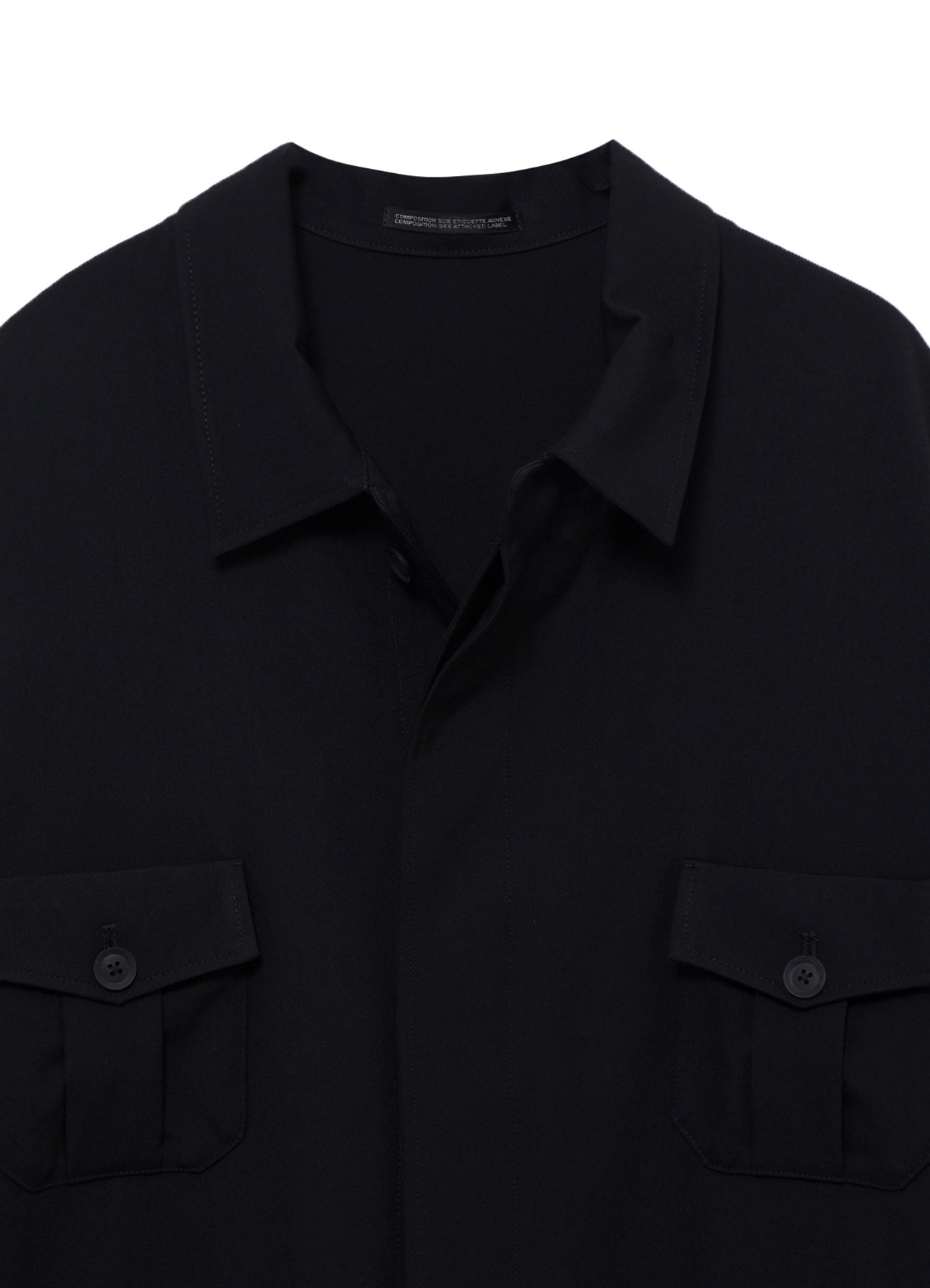 WOOL GABARDINE BUTTON OVERALL