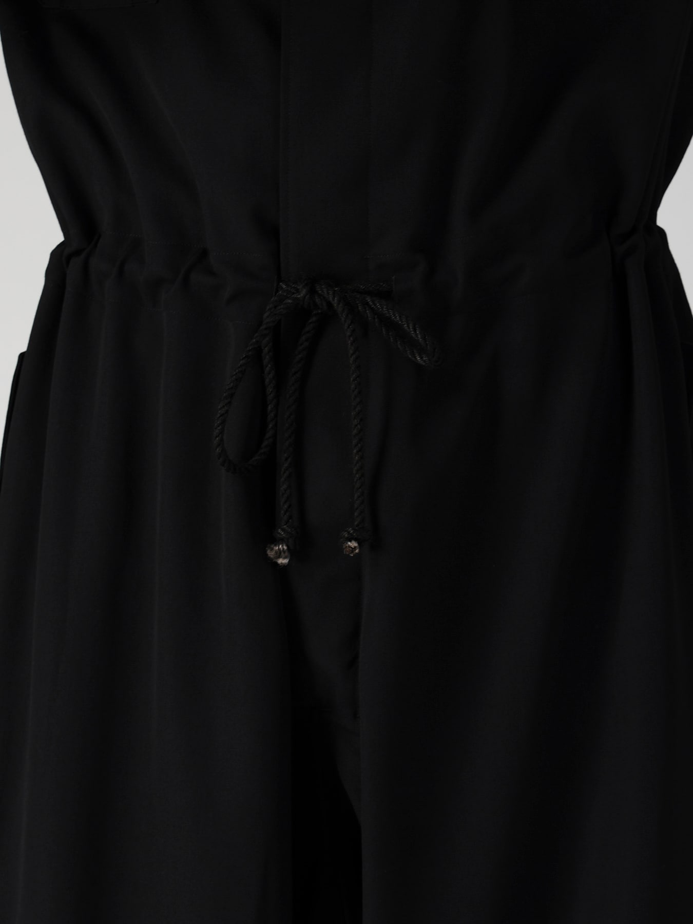 WOOL GABARDINE BUTTON OVERALL