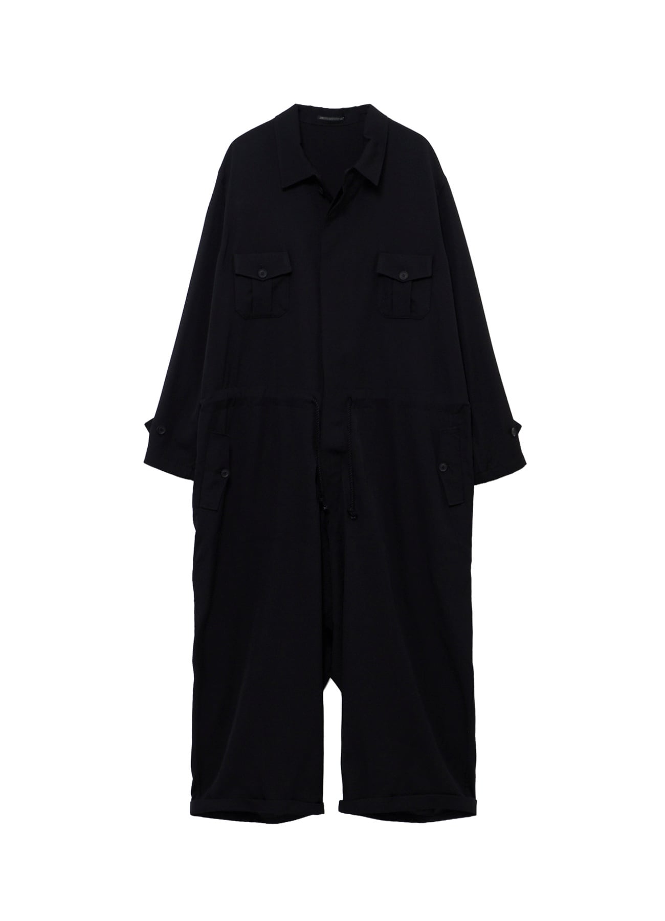 WOOL GABARDINE BUTTON OVERALL
