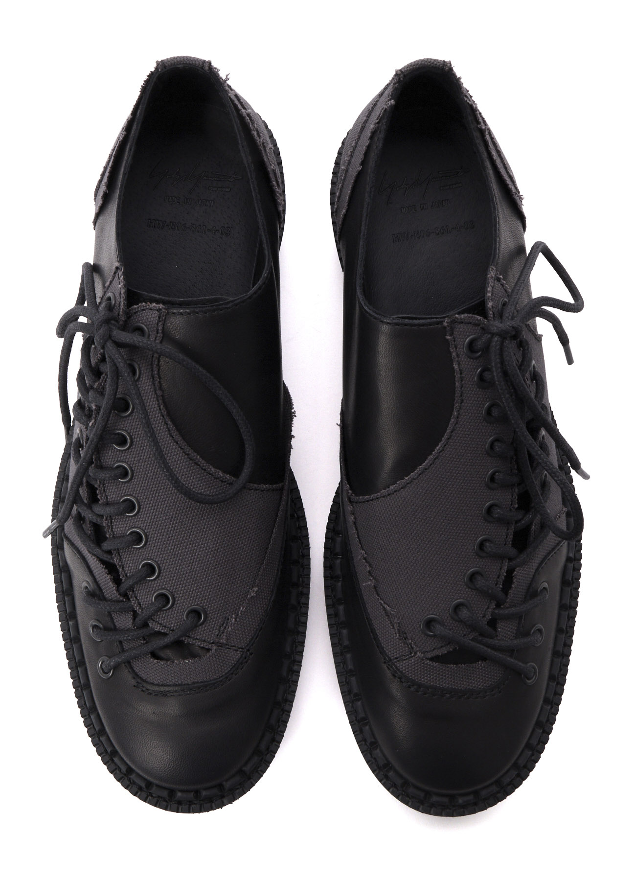 C CANVAS HORSE SIDE LACE-UP SHOES