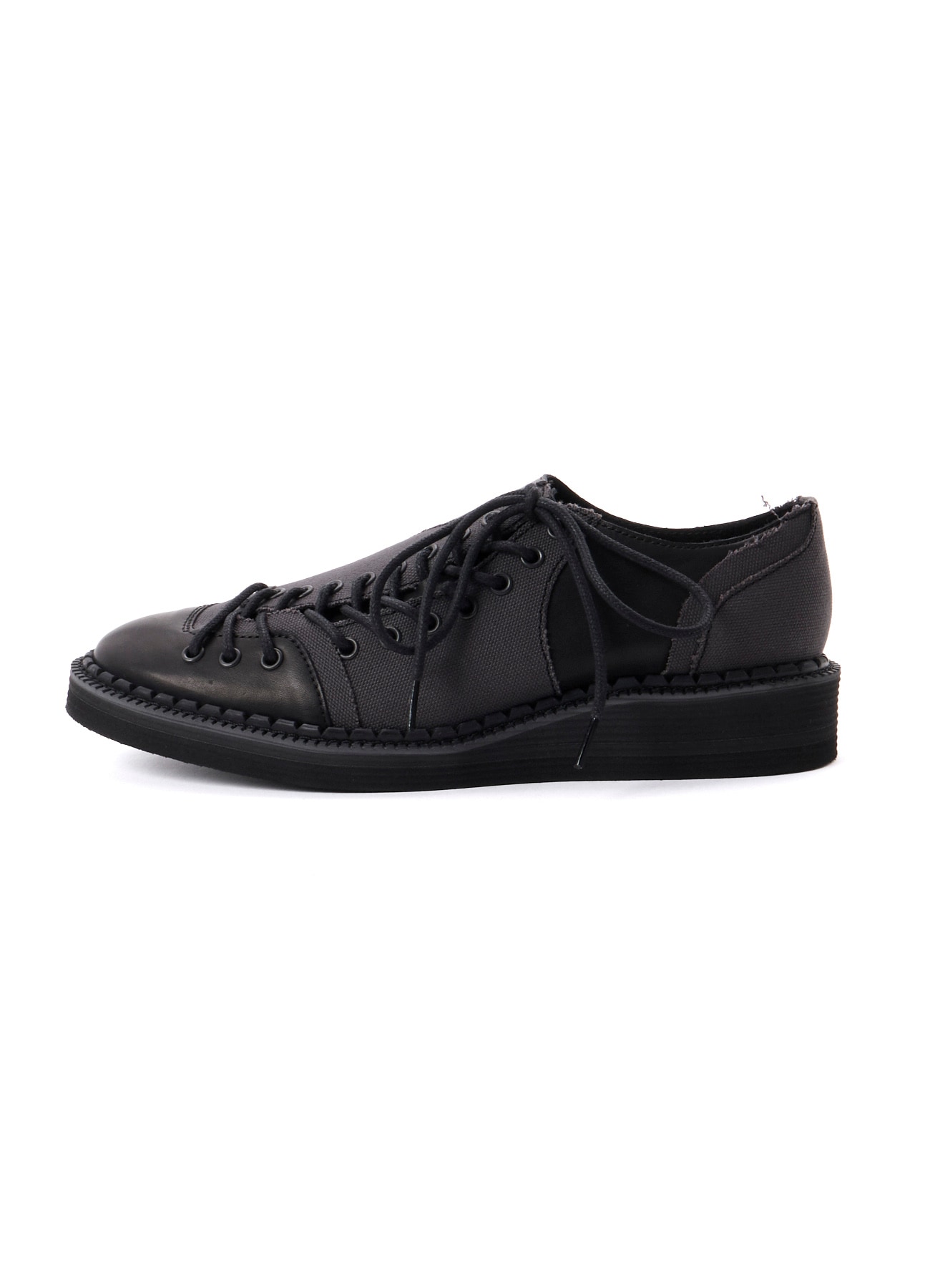 C CANVAS HORSE SIDE LACE-UP SHOES
