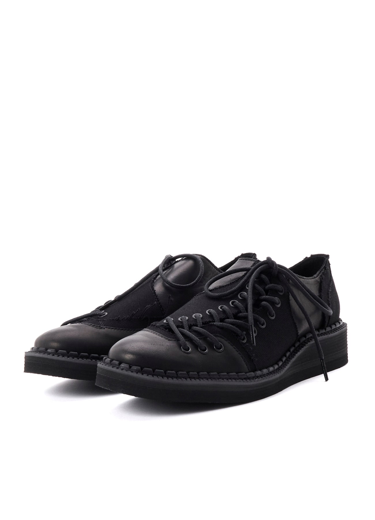 C CANVAS HORSE SIDE LACE-UP SHOES