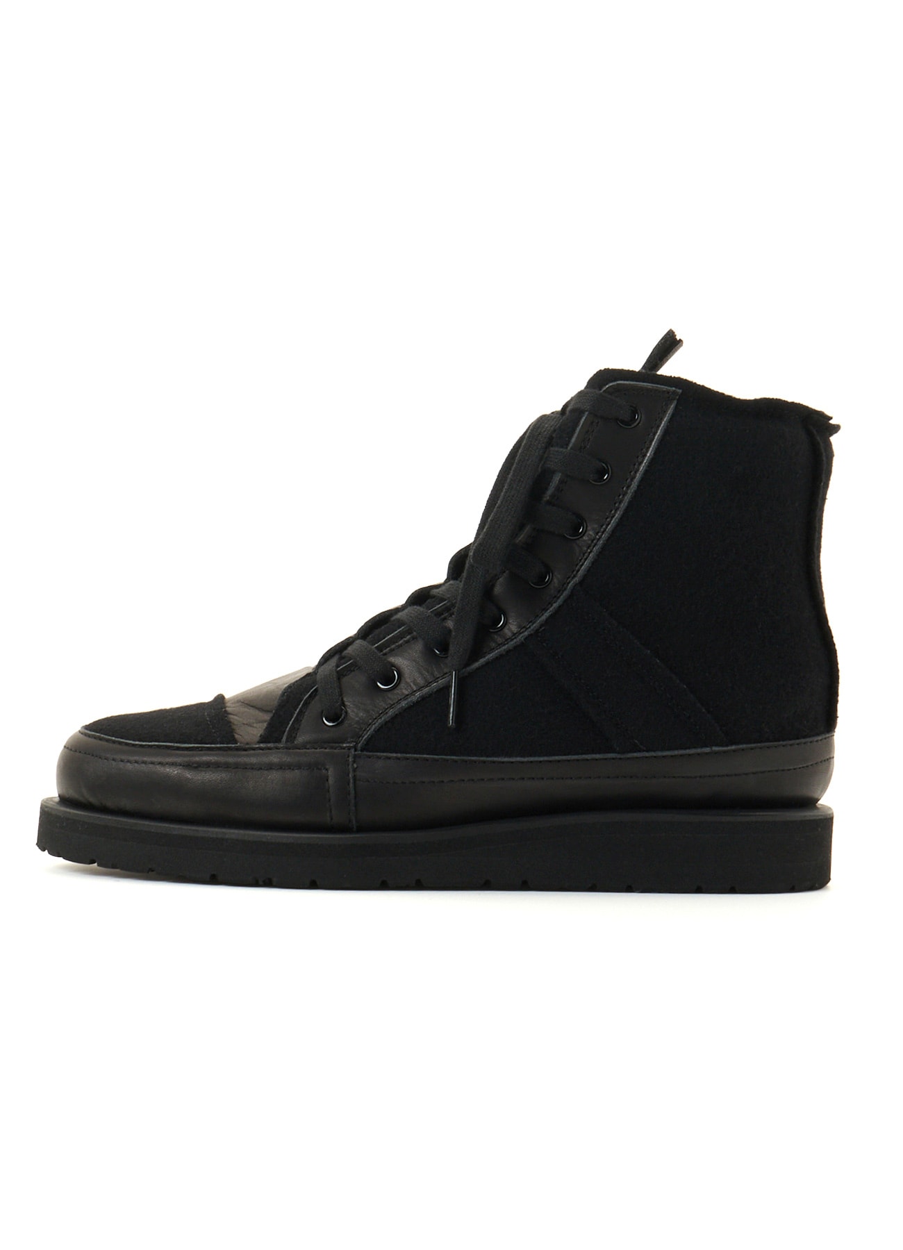 LEATHER MOSSER SMOOTH MILITARY HIGH-TOP SNEAKERS