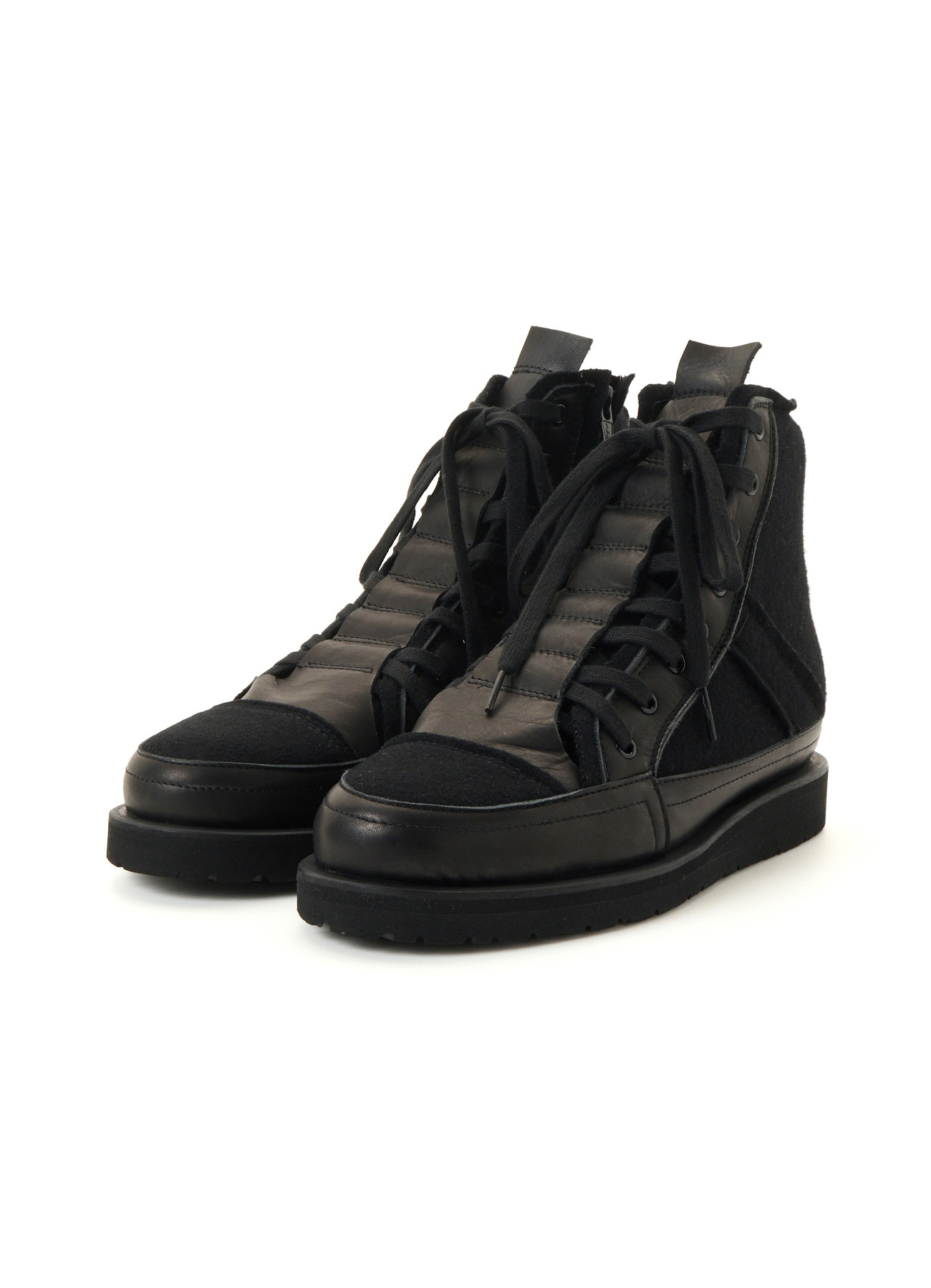 LEATHER MOSSER SMOOTH MILITARY HIGH-TOP SNEAKERS