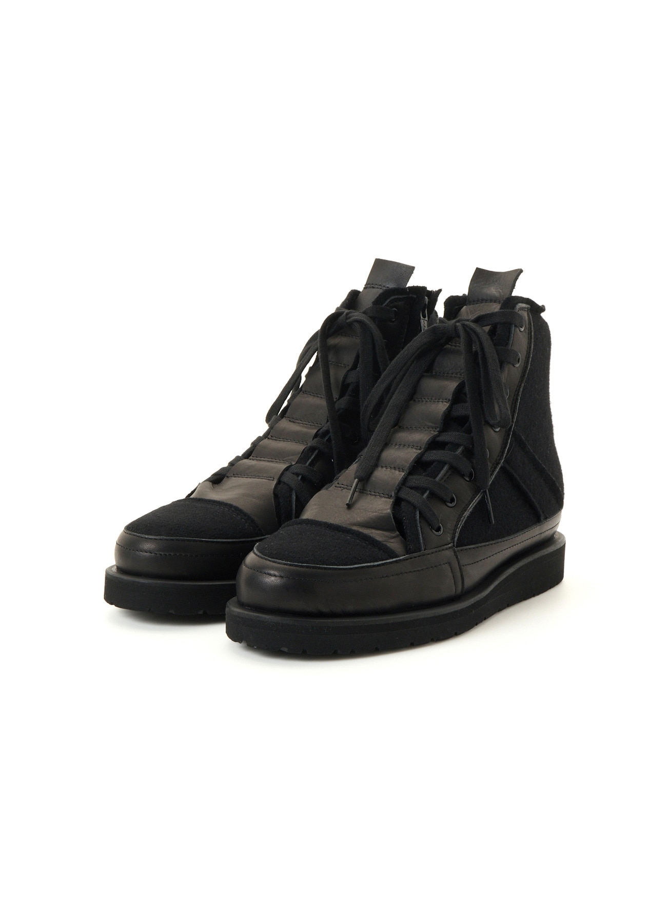 LEATHER MOSSER SMOOTH MILITARY HIGH-TOP SNEAKERS